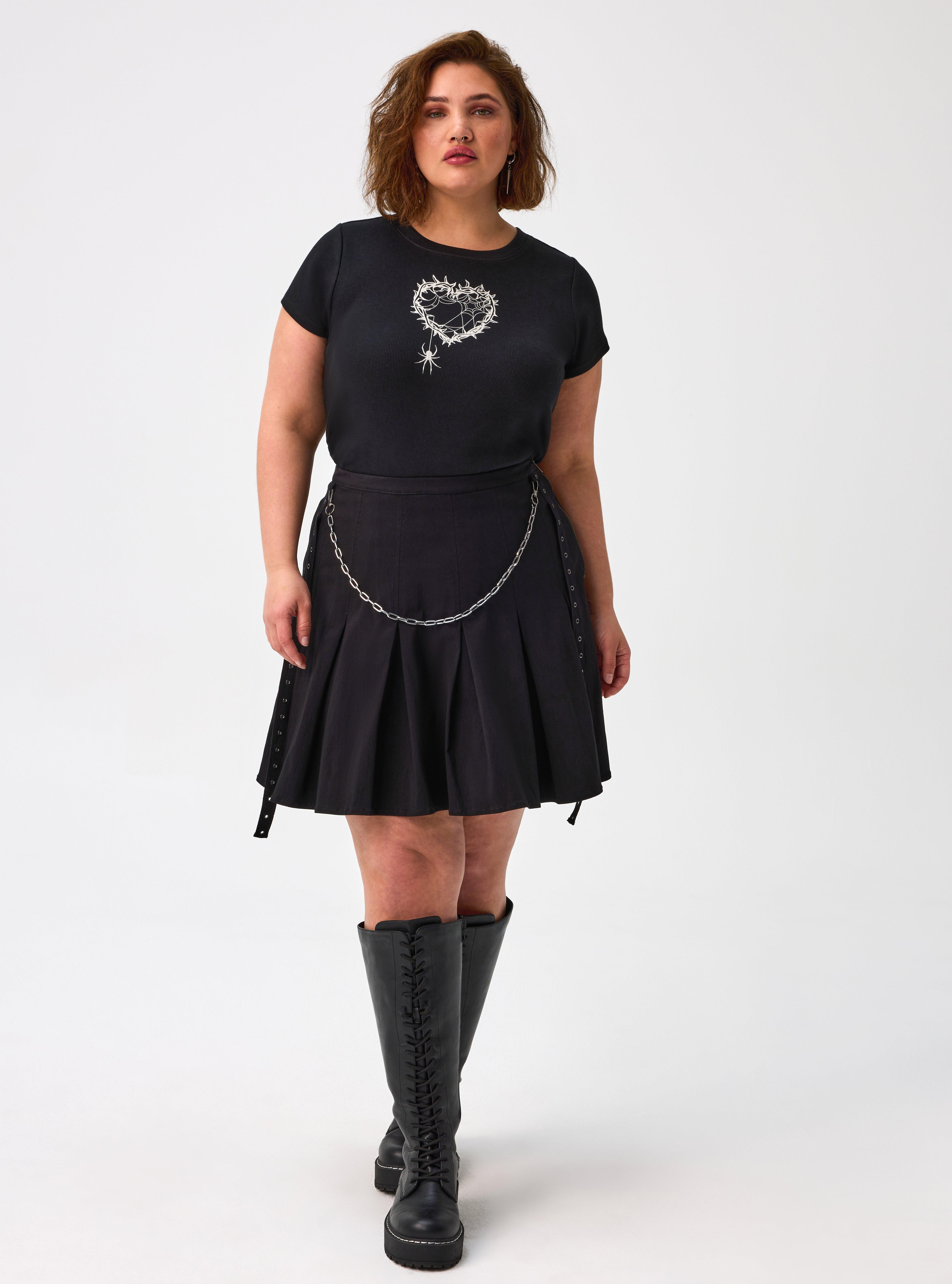 NIGHTFALL CREW NECK BABY TEE, THORNED HEART SPIDER, alternate