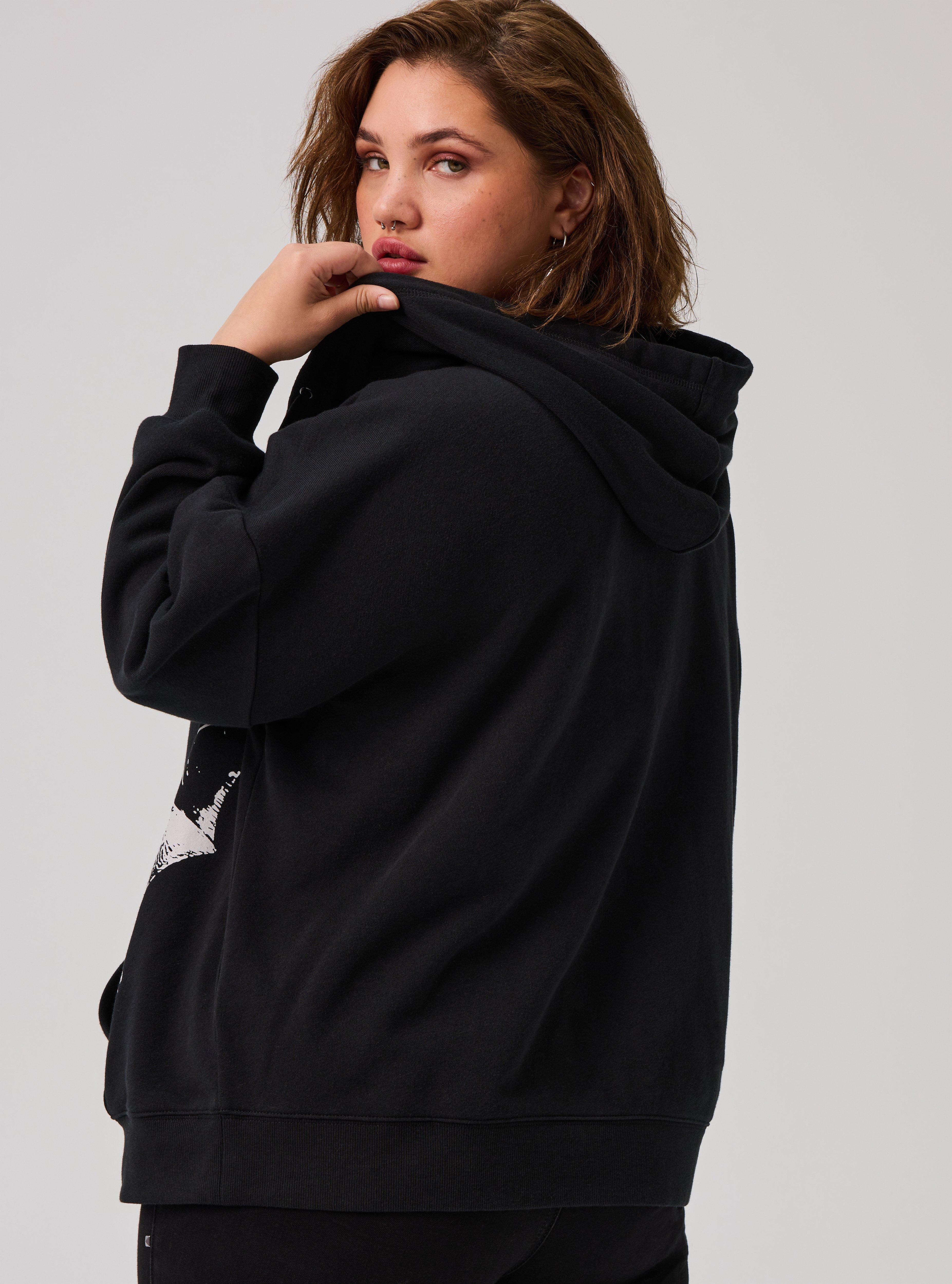 Nightfall Fleece Zip-Up Hoodie, BATS DEEP BLACK, alternate