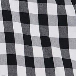 Retro Chic Bow Neck Mini Dress, SPROUT GINGHAM BLACK, swatch
