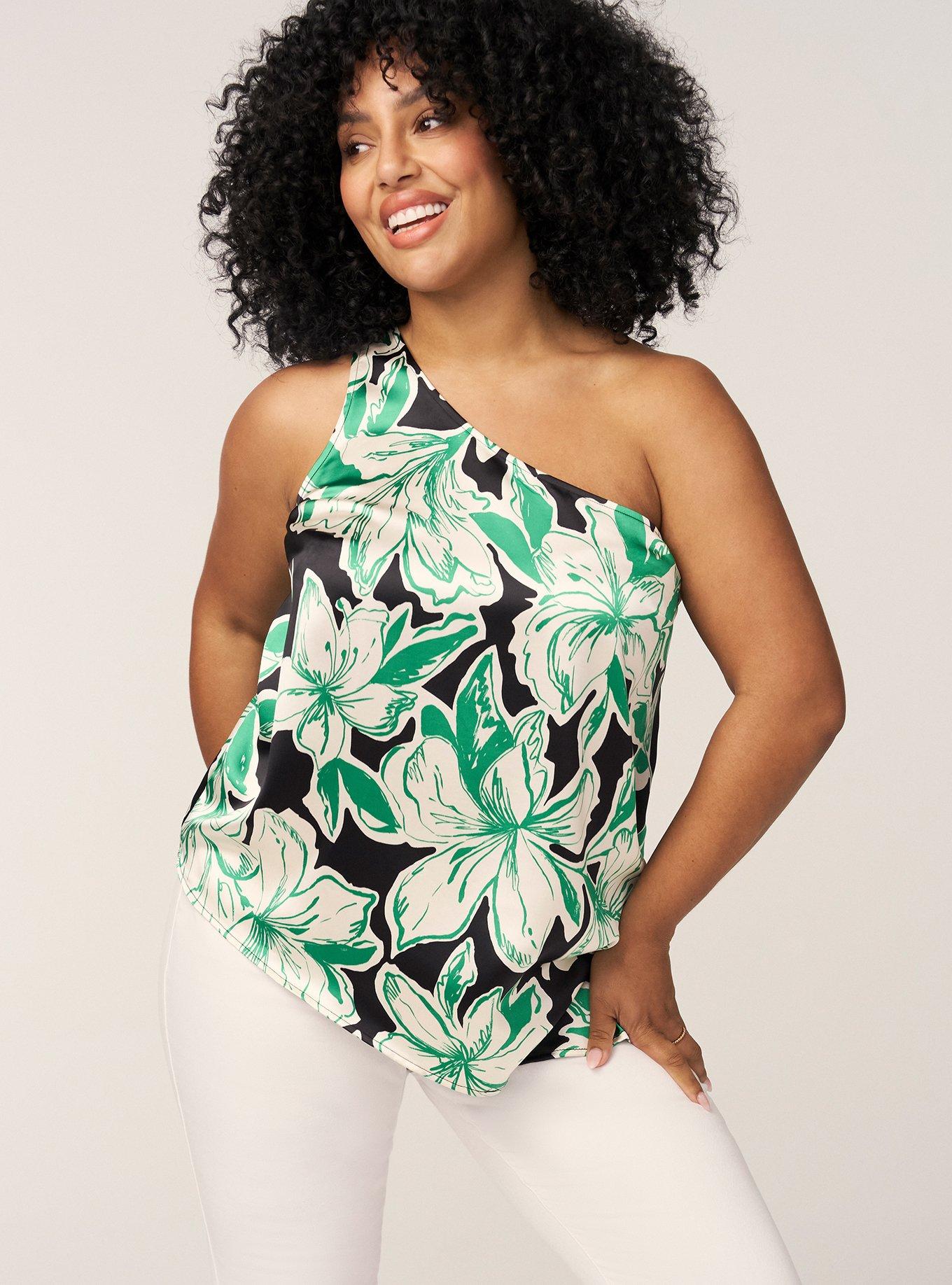 Plus Size - Satin One Shoulder Top - Torrid