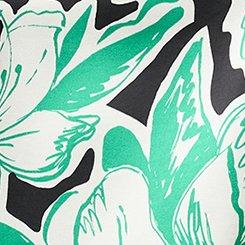 Satin One Shoulder Top, SKETCHED LILLIES FLORAL BLACK, swatch