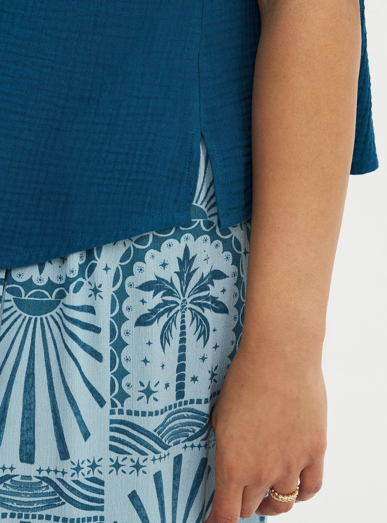 Gauze Tie Strap Cami, LEGION BLUE, alternate