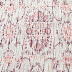 Challis Smocked Babydoll, NAVAGATION MEDALLION PINK, swatch