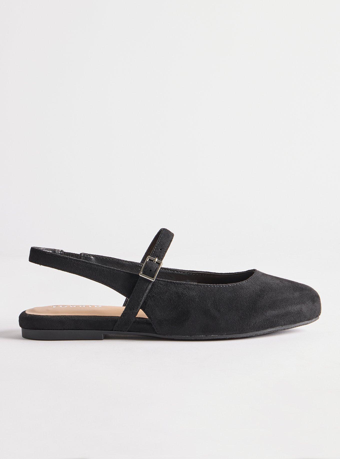 Slingback Mary Jane Flat (WW), BLACK, alternate