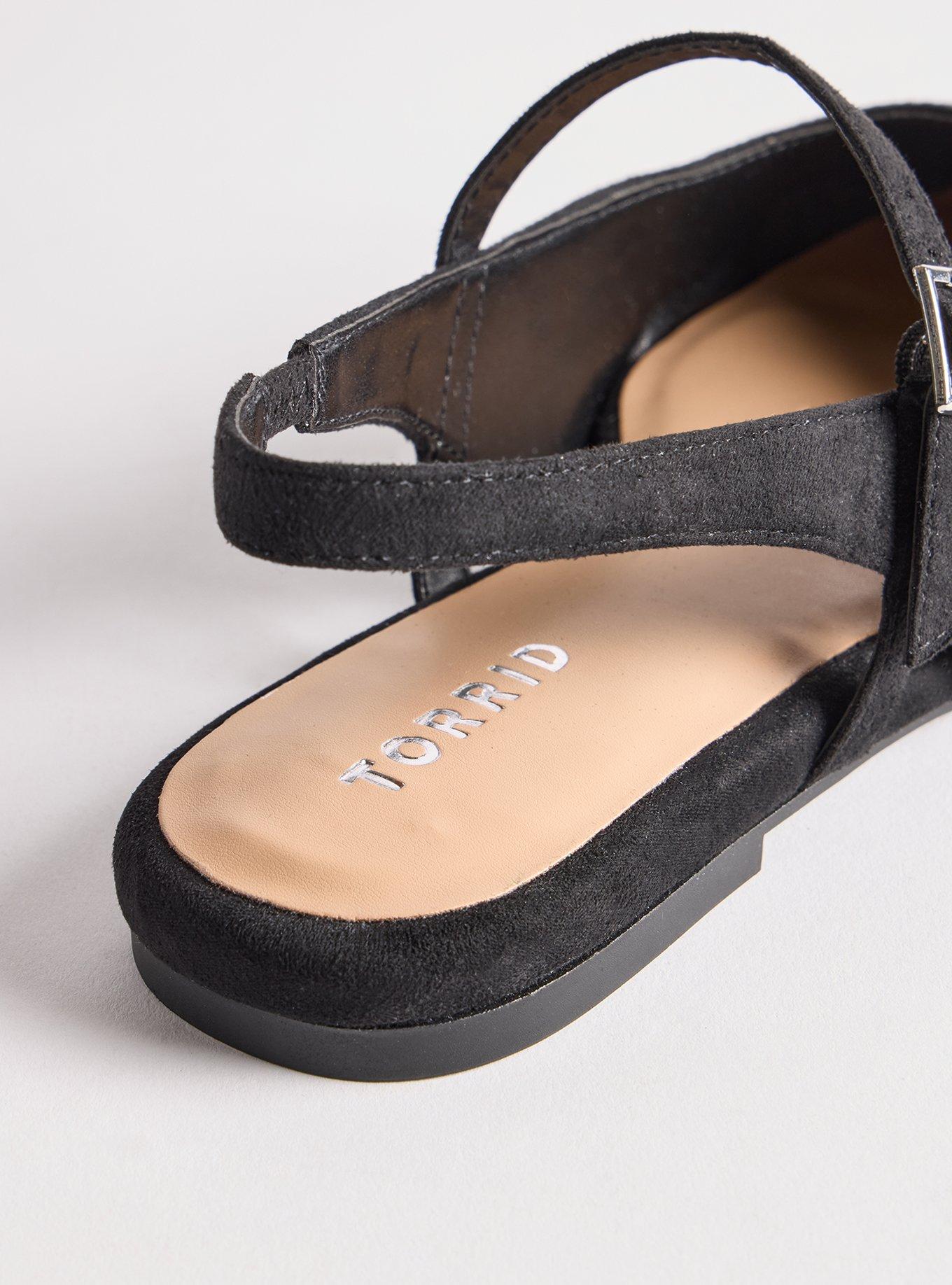 Slingback Mary Jane Flat (WW), BLACK, alternate