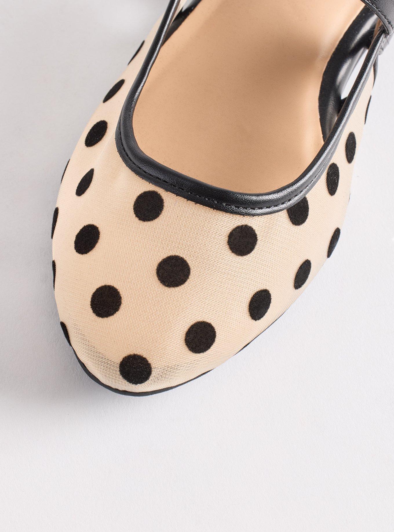 Slingback Mary Jane Flat (WW), DOT MESH, alternate