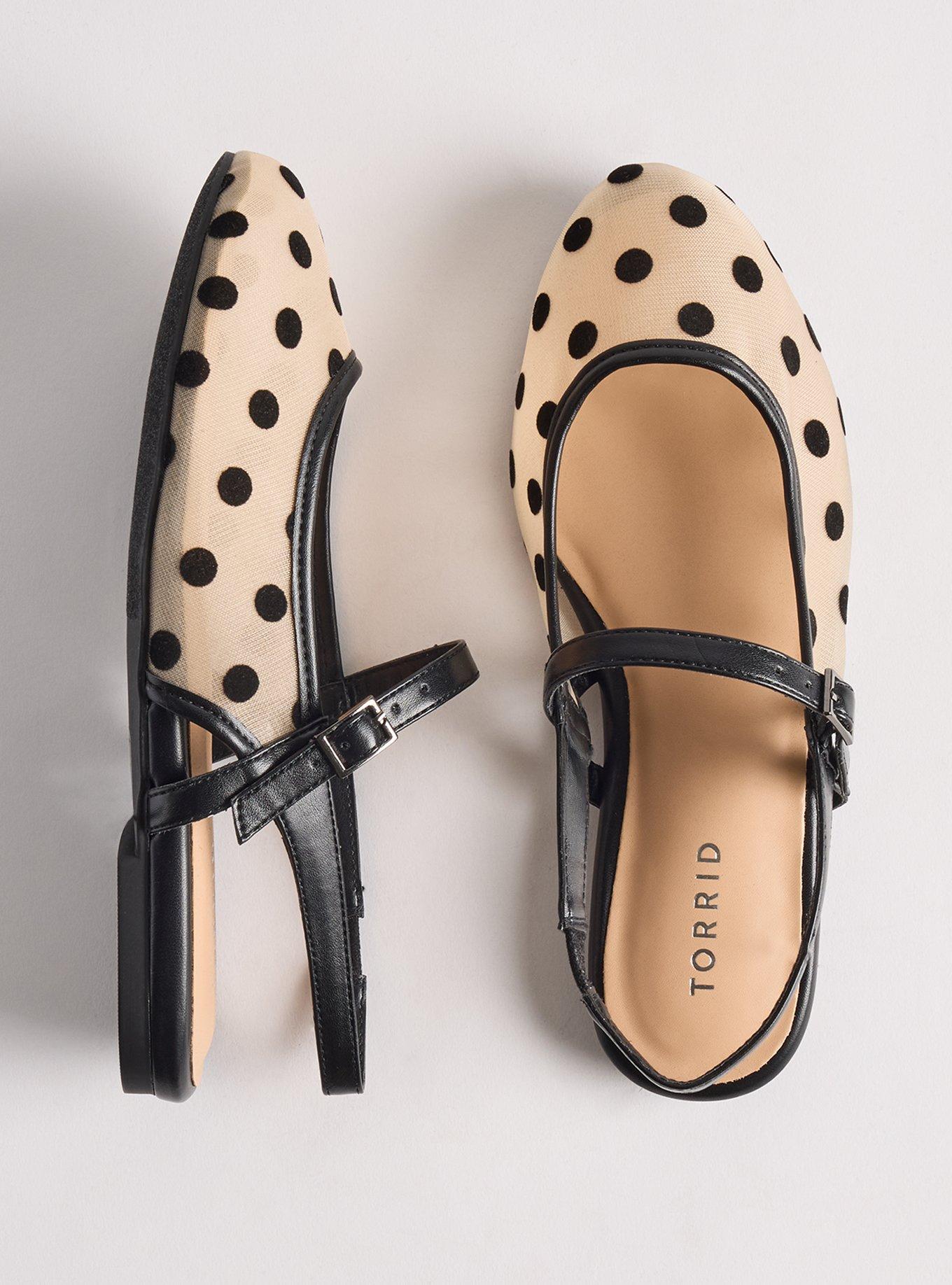 Slingback Mary Jane Flat (WW), DOT MESH, hi-res