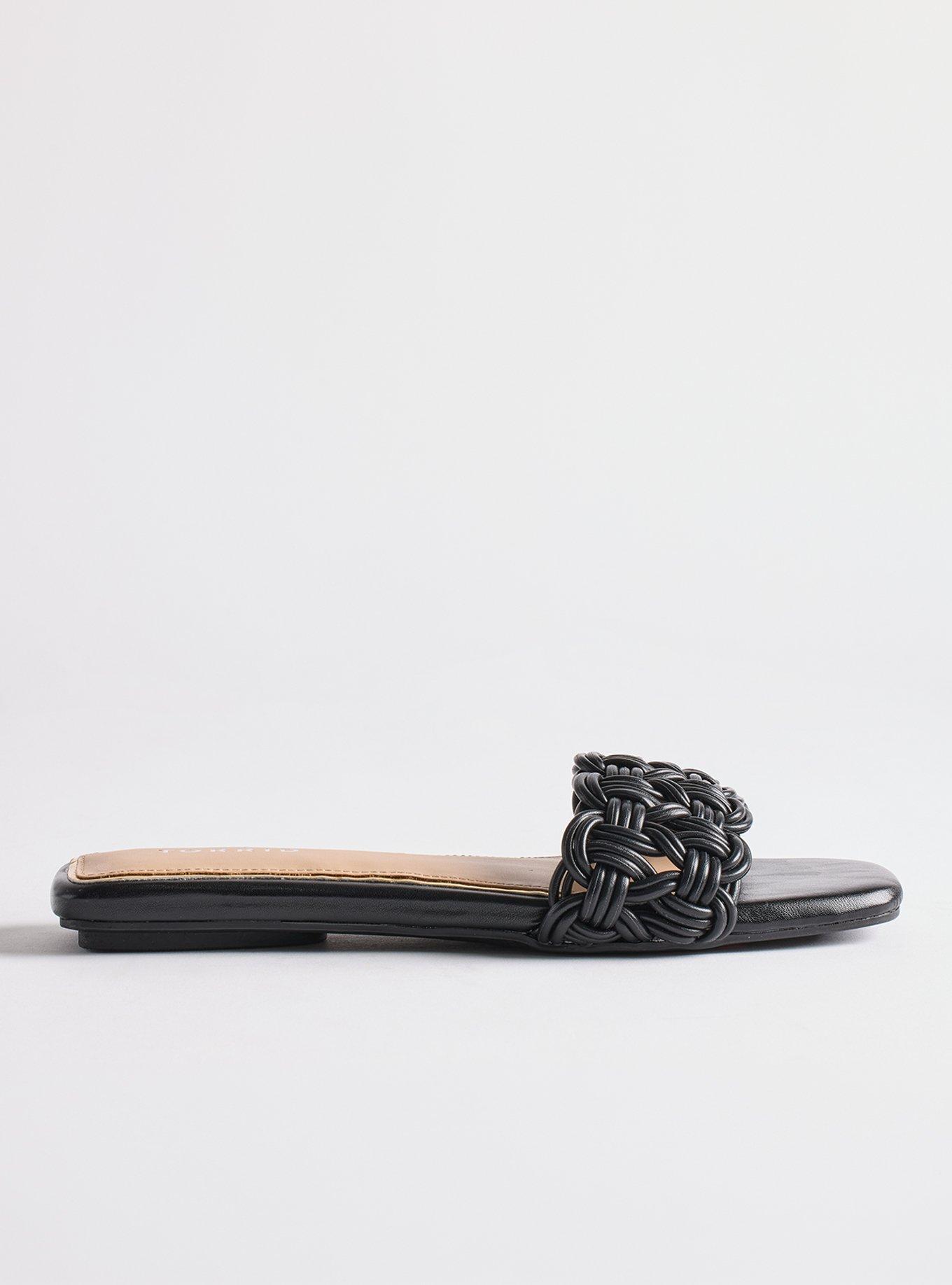 Woven Slide (WW), BLACK, alternate