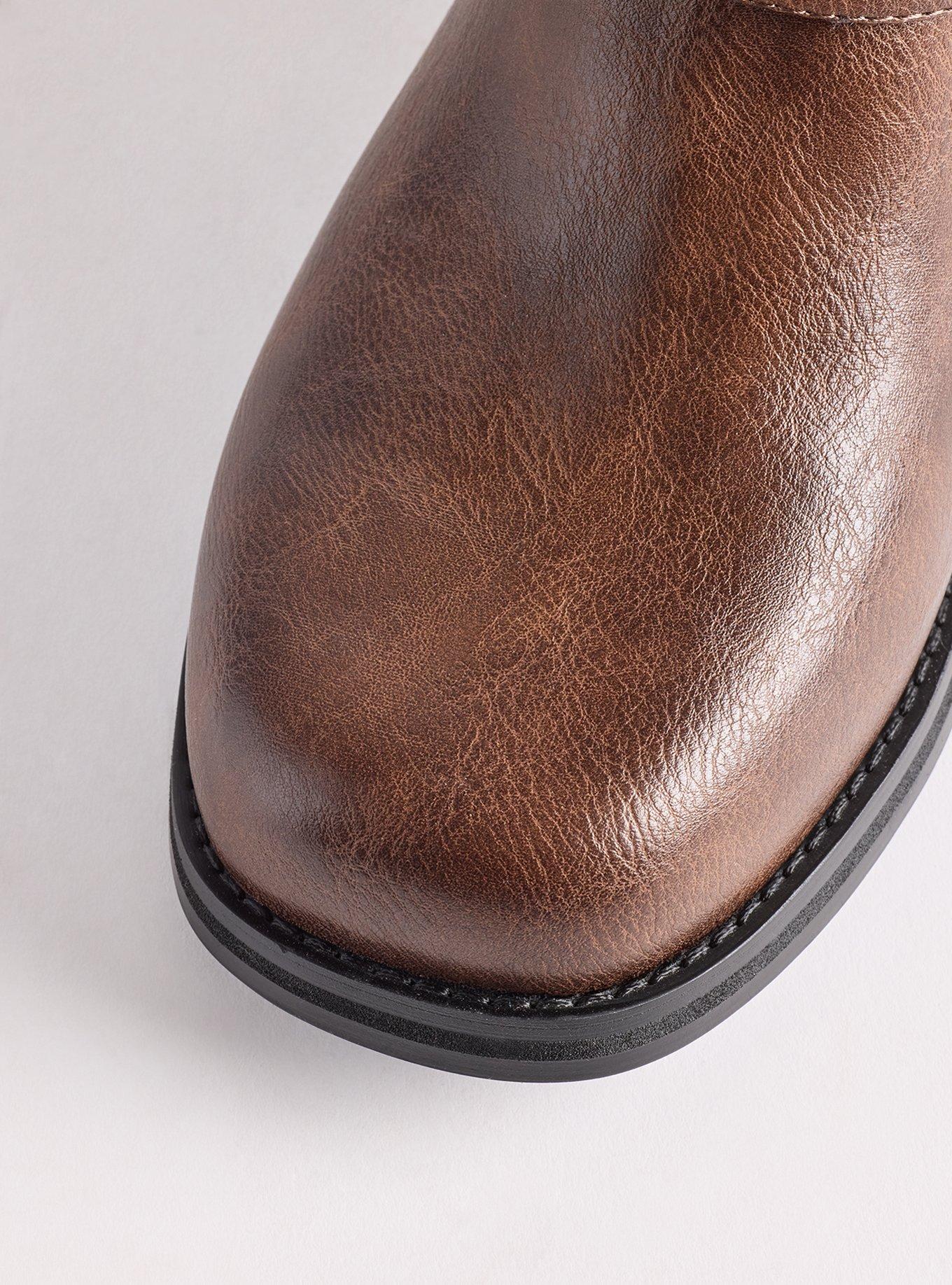 Moto Knee Boot (WW), DARK BROWN, alternate