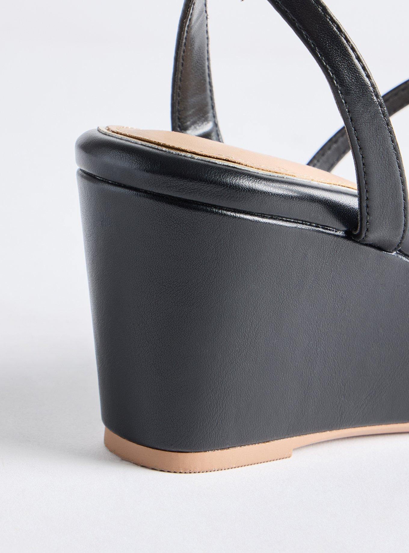 Triple Strap Wedge (WW), BLACK, alternate