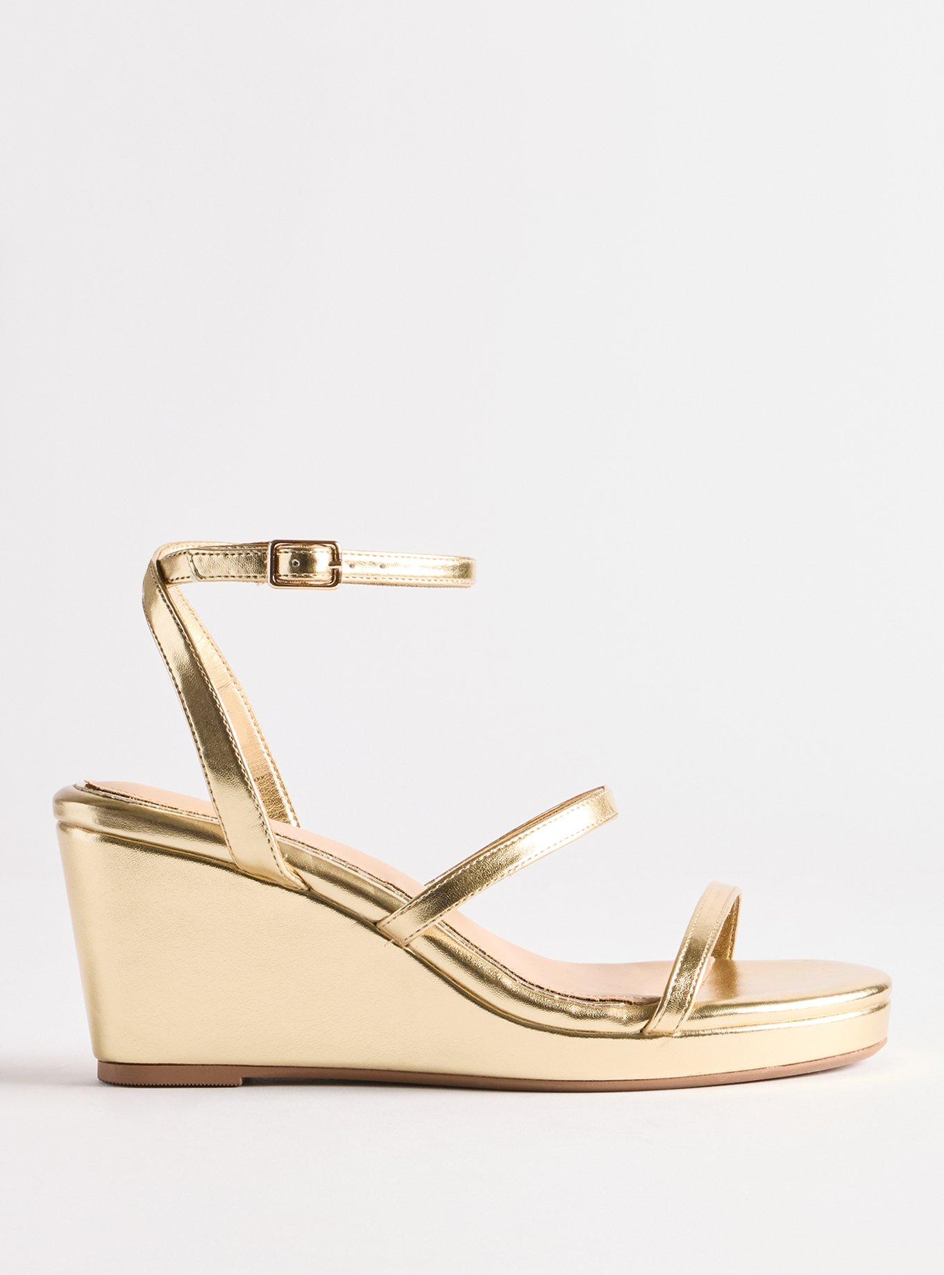 Triple Strap Wedge (WW), GOLD, alternate
