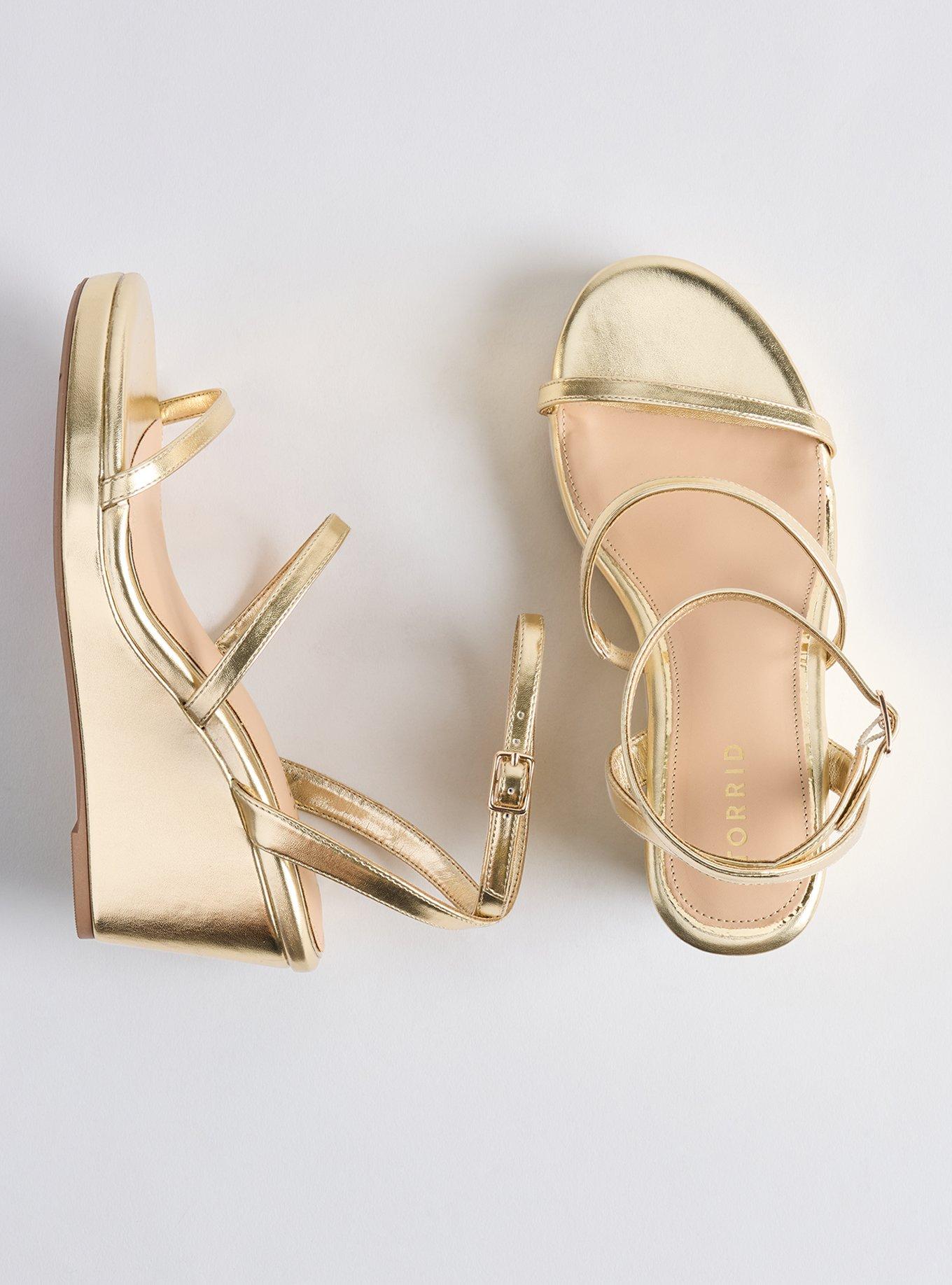 Triple Strap Wedge (WW), GOLD, hi-res