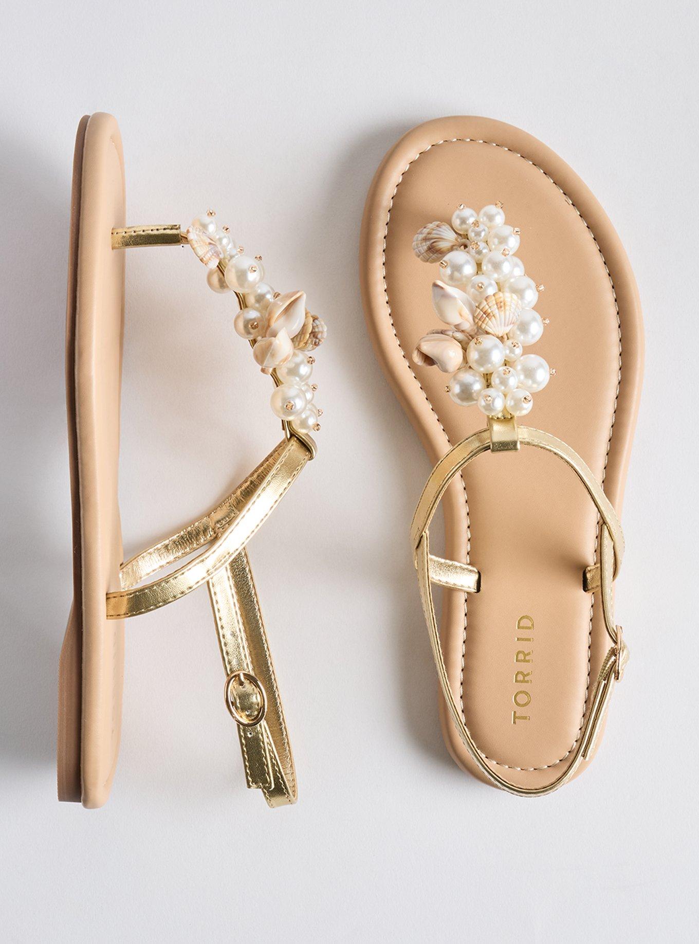 Sea Life T-Strap Sandal (WW), GOLD, hi-res