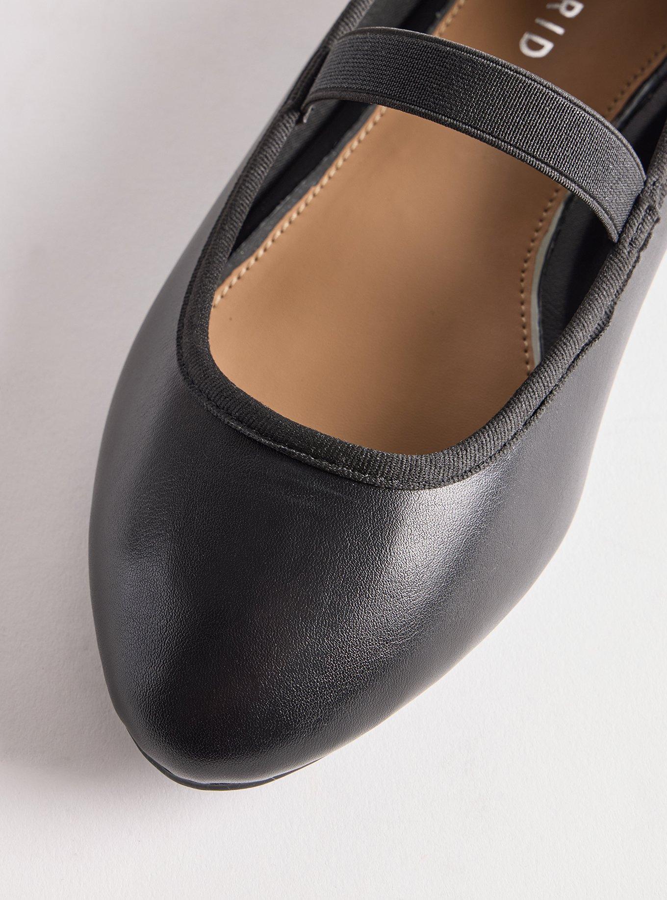 Elastic Ballet Flat (WW), BLACK, alternate