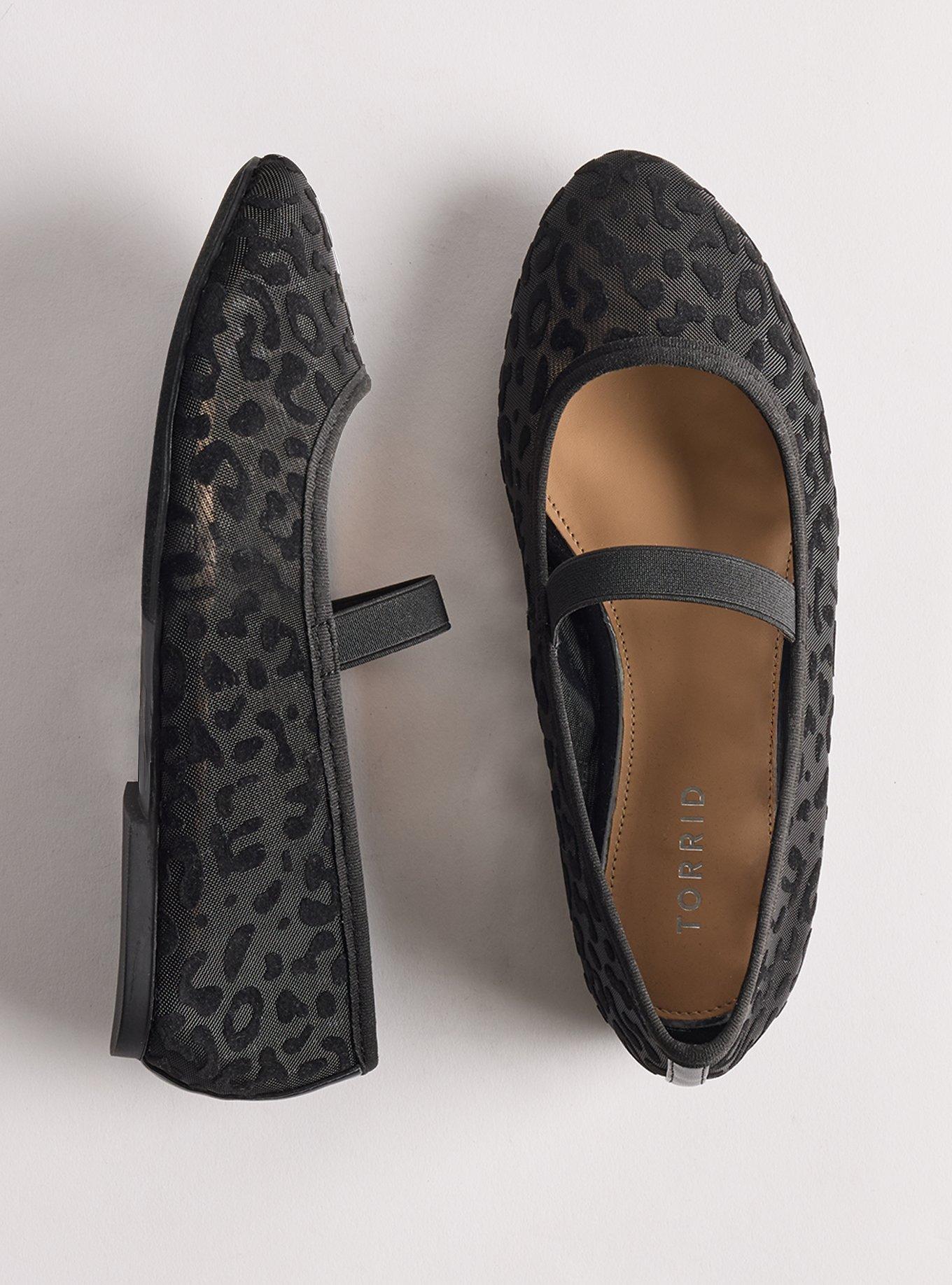 Elastic Ballet Flat (WW), BLACK MESH, hi-res