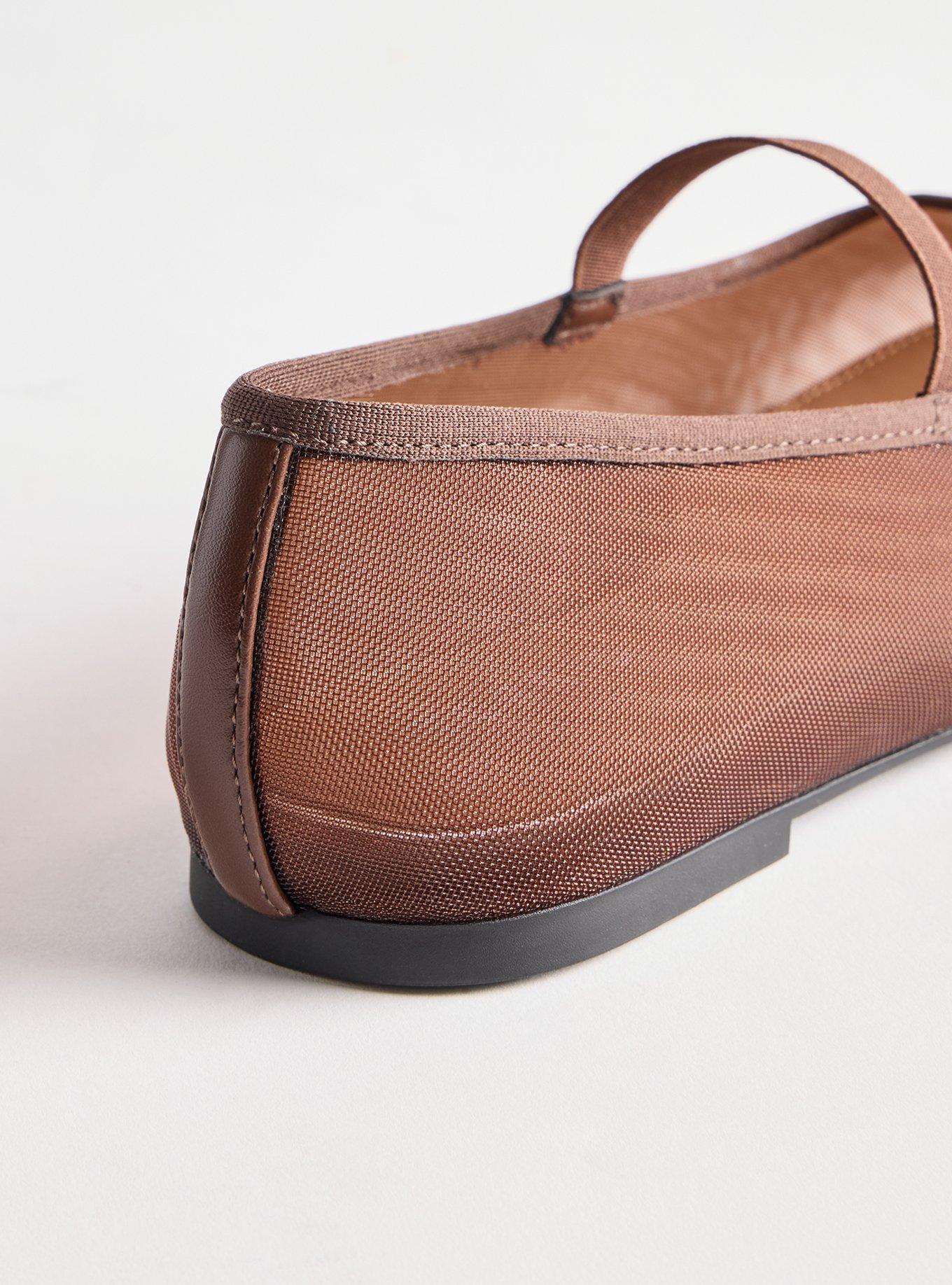 Elastic Ballet Flat (WW), BROWN MESH, alternate