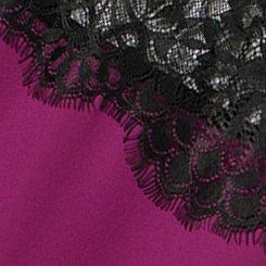Abbey Georgette Lace Trim Blouse, PLUM CASPIA, swatch