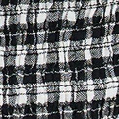 Cinched Tube Top, ABBEY PLAID BLACK, swatch