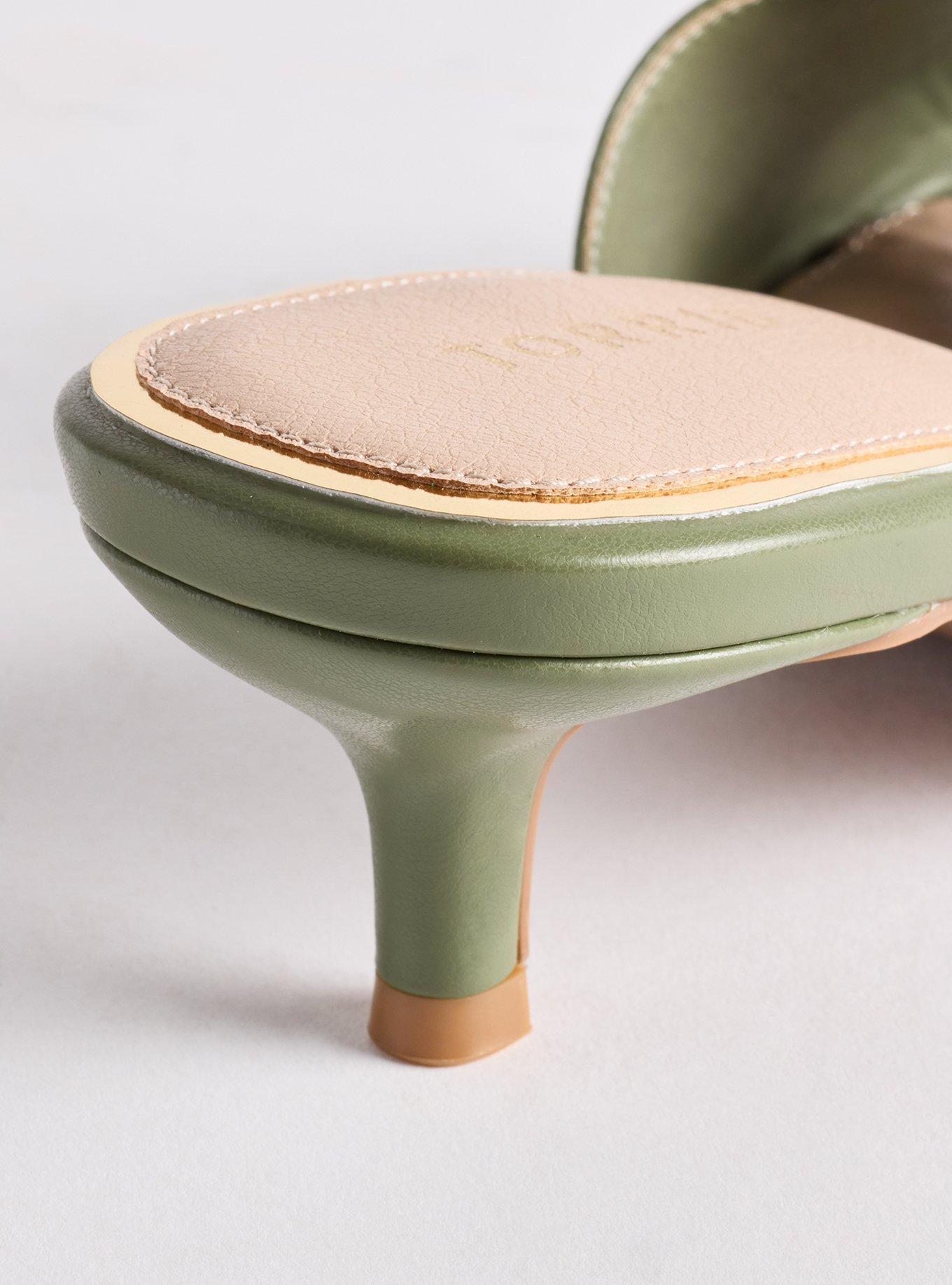 Kitten Heel Mule (WW), OLIVE, alternate