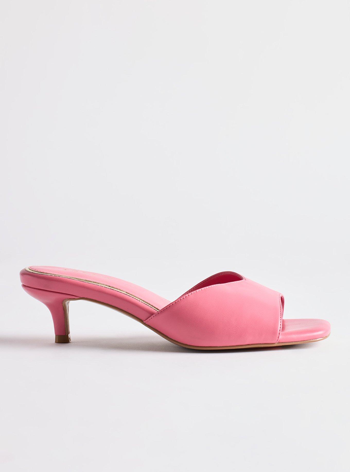Kitten Heel Mule (WW), PINK, alternate
