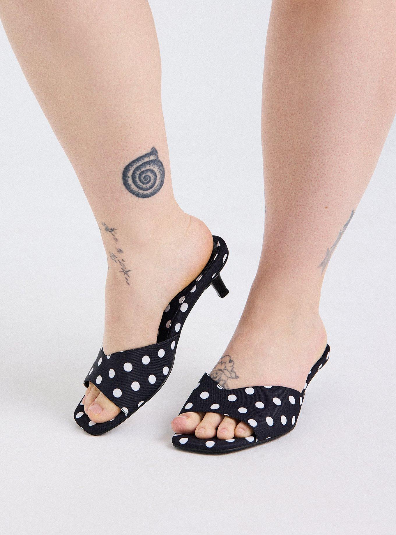 Kitten Heel Mule (WW), POLKA DOT, alternate