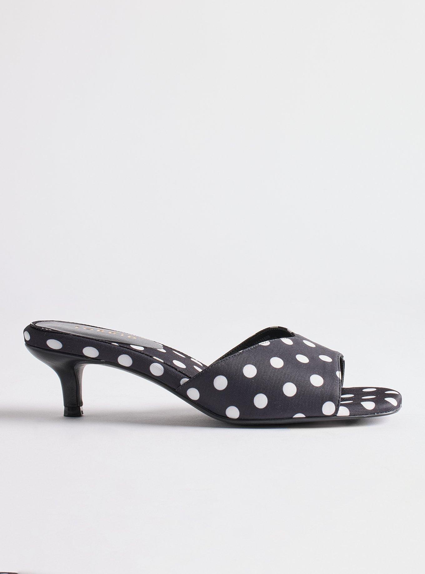 Kitten Heel Mule (WW), POLKA DOT, alternate