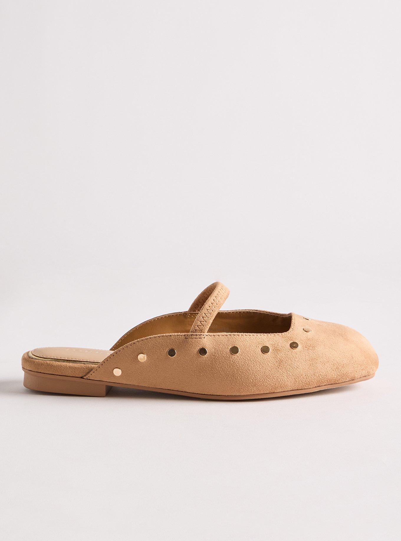 Studded Mary Jane Mule (WW), TAN, alternate