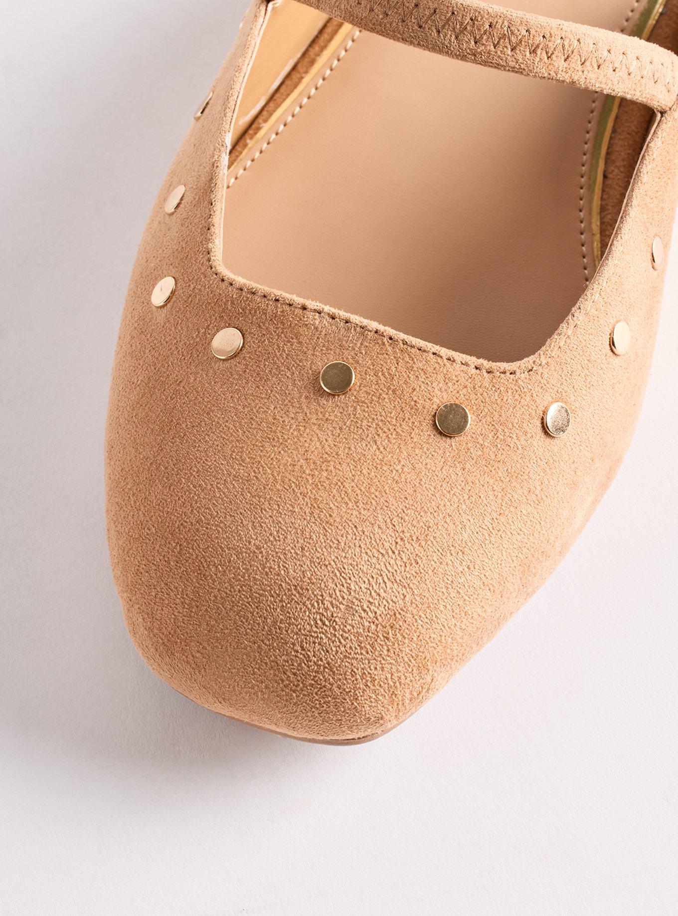 Studded Mary Jane Mule (WW), TAN, alternate