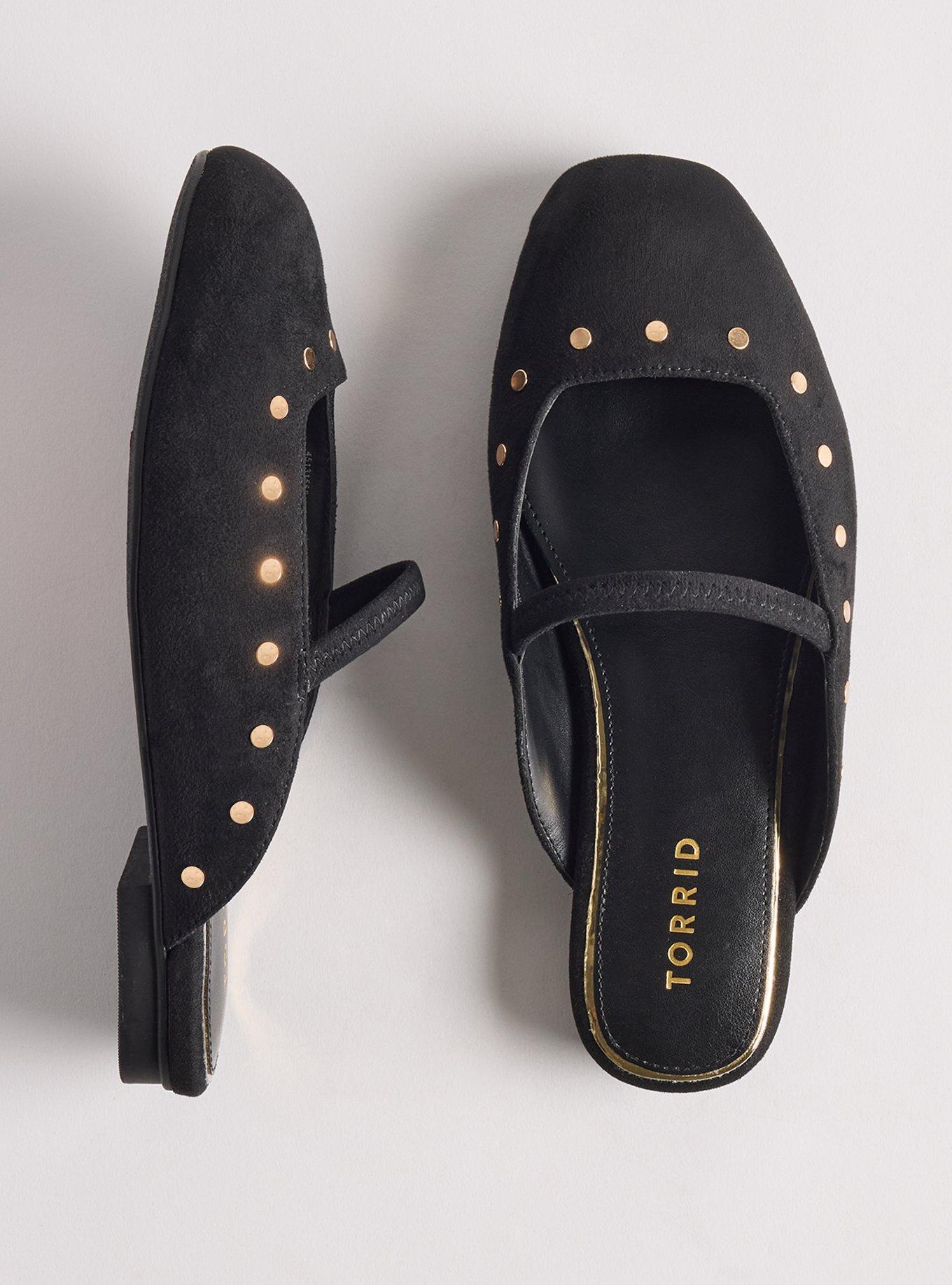 Studded Mary Jane Mule (WW), BLACK, hi-res