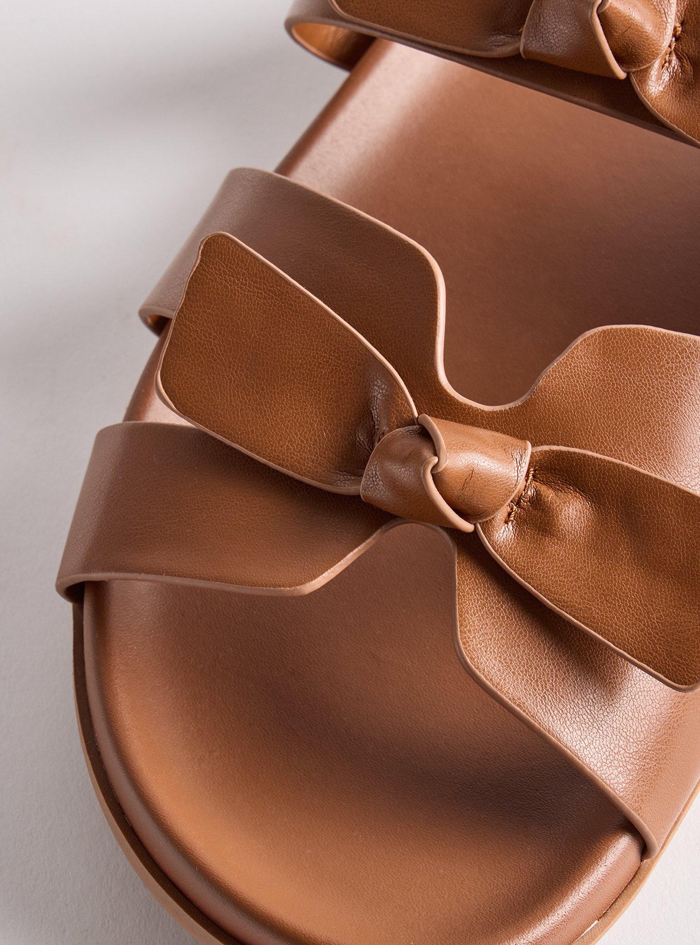 Bow Footbed Slide (WW), COGNAC, alternate