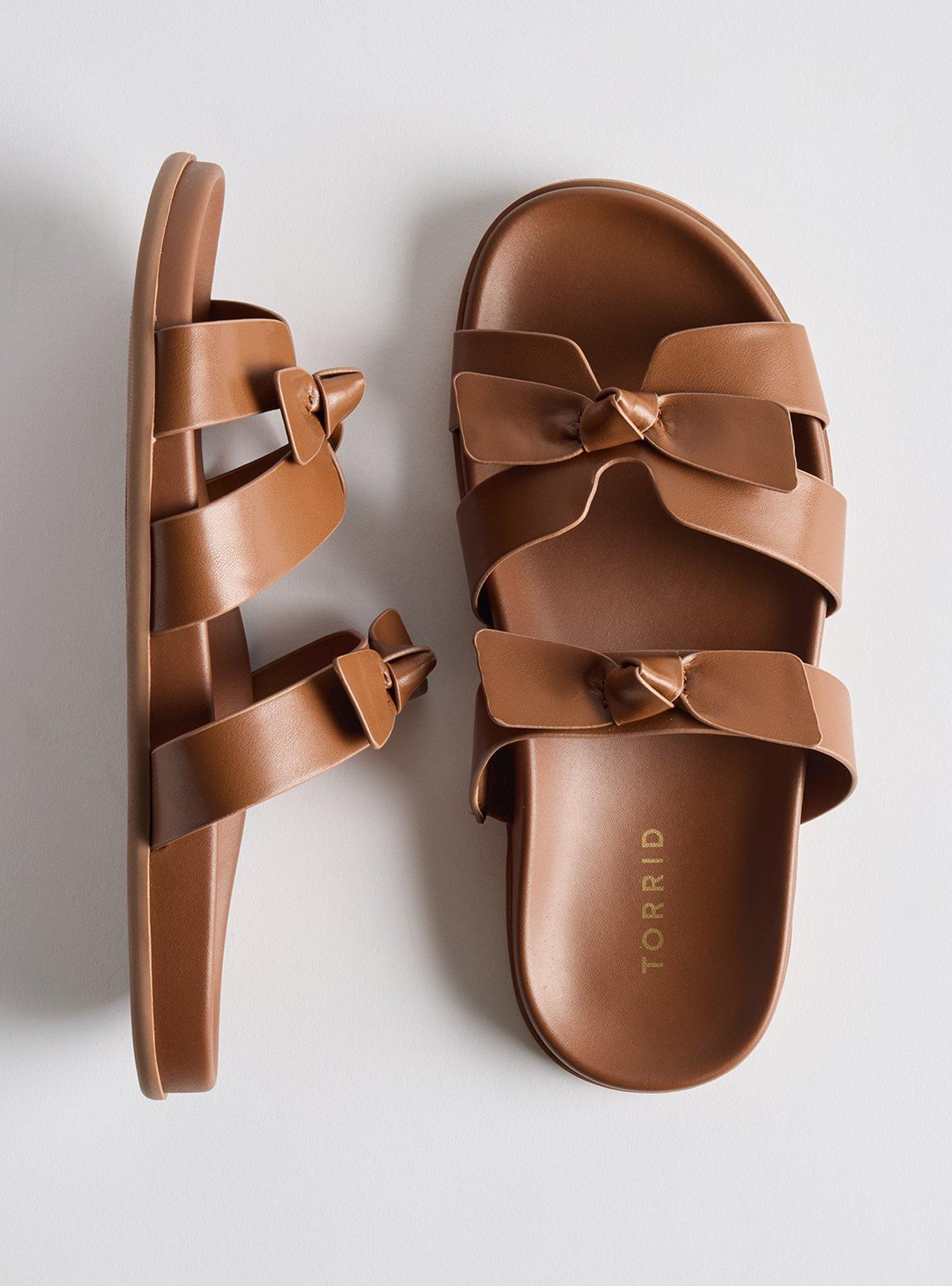 Bow Footbed Slide (WW), COGNAC, hi-res