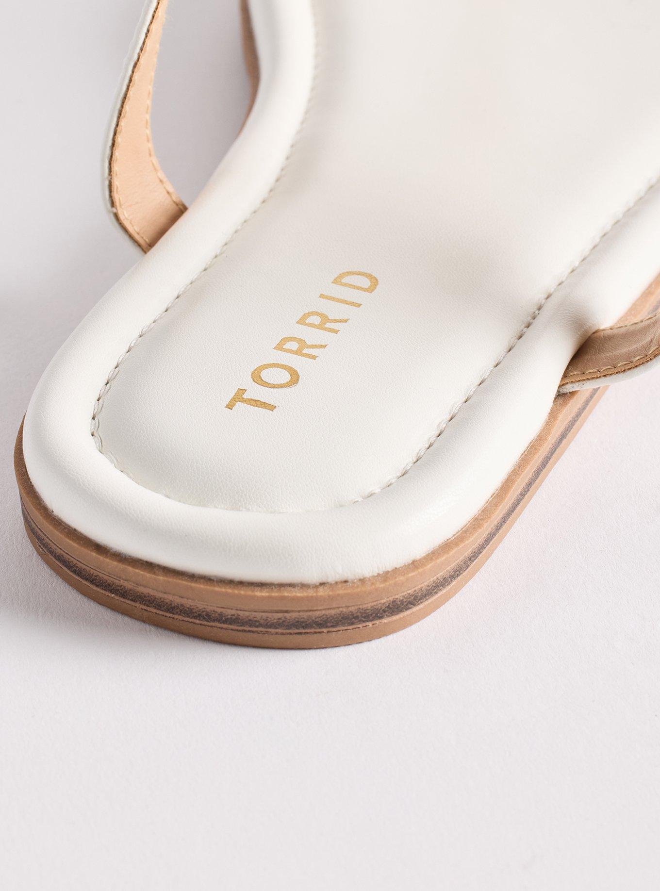 T-Strap Sandal (WW), WHITE, alternate