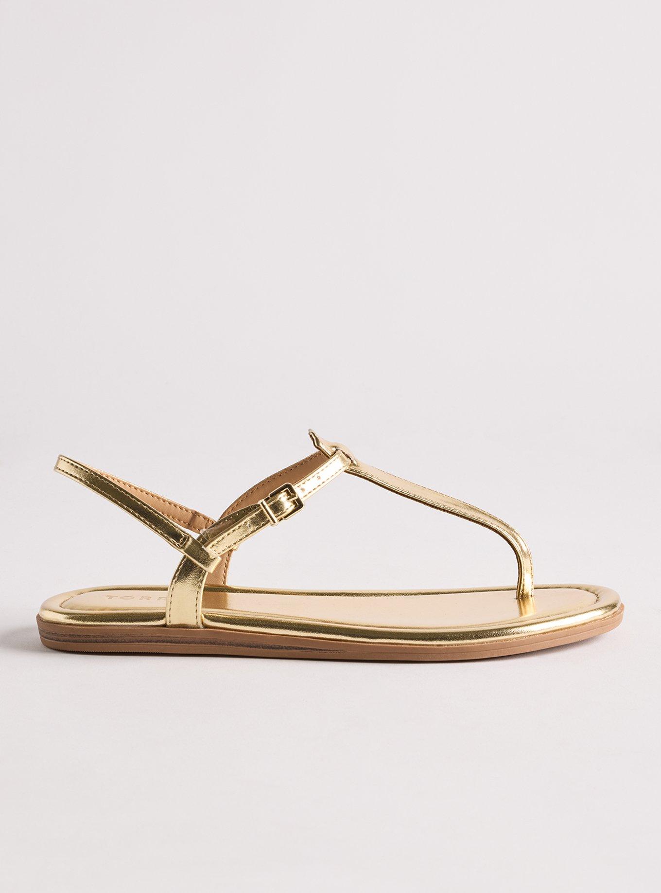 T-Strap Sandal (WW), GOLD, alternate