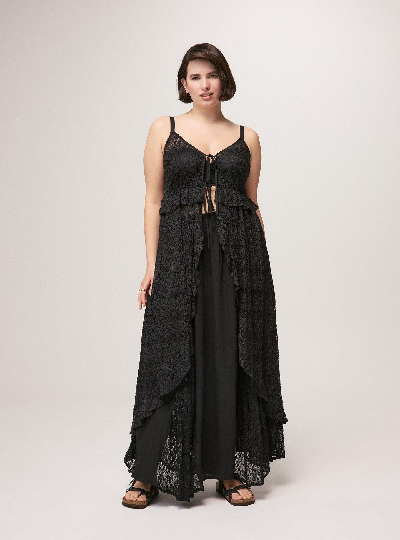 Festi Tie-Front Lace Tunic, PHANTOM, alternate