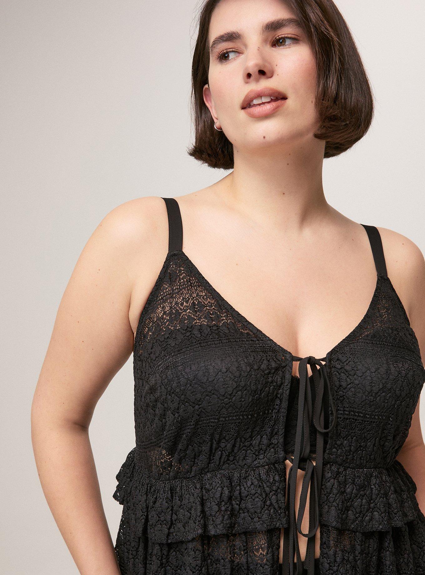 Festi Tie-Front Lace Tunic, PHANTOM, alternate