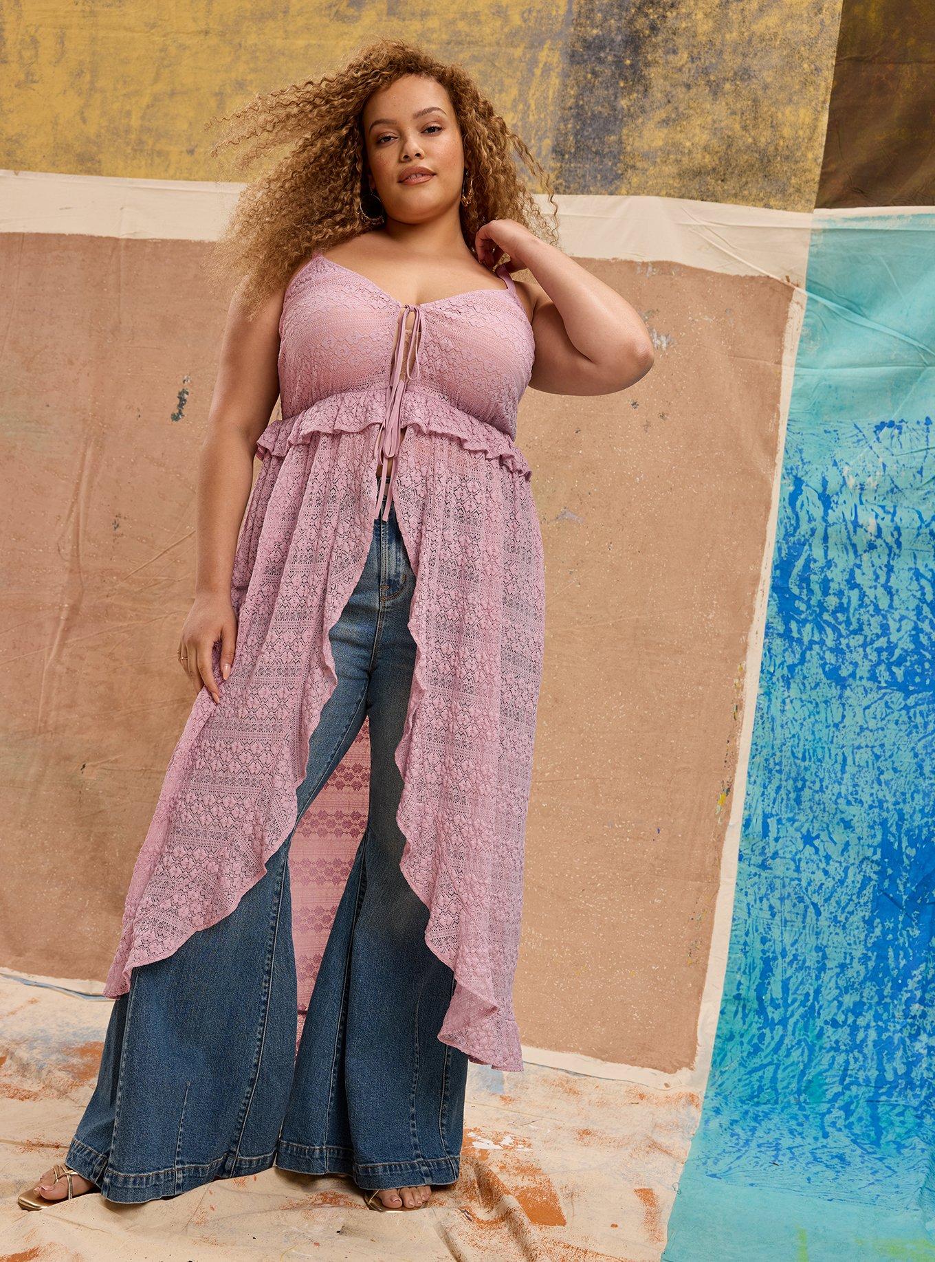 Festi V-Neck Hi-Low Tunic, MAUVE SHADOWS, hi-res