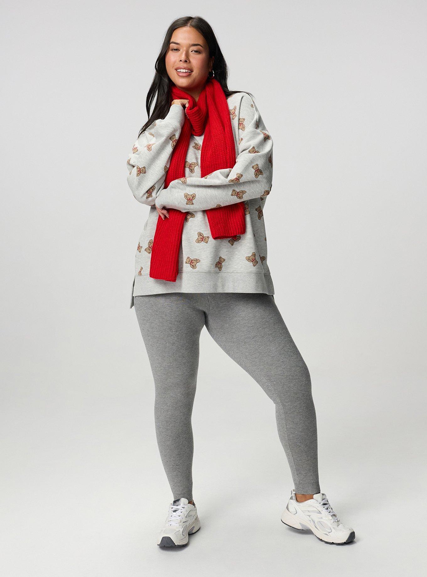French Terry Drop Shoulder Sweatshirt, TEDDY BEARS GREY, alternate