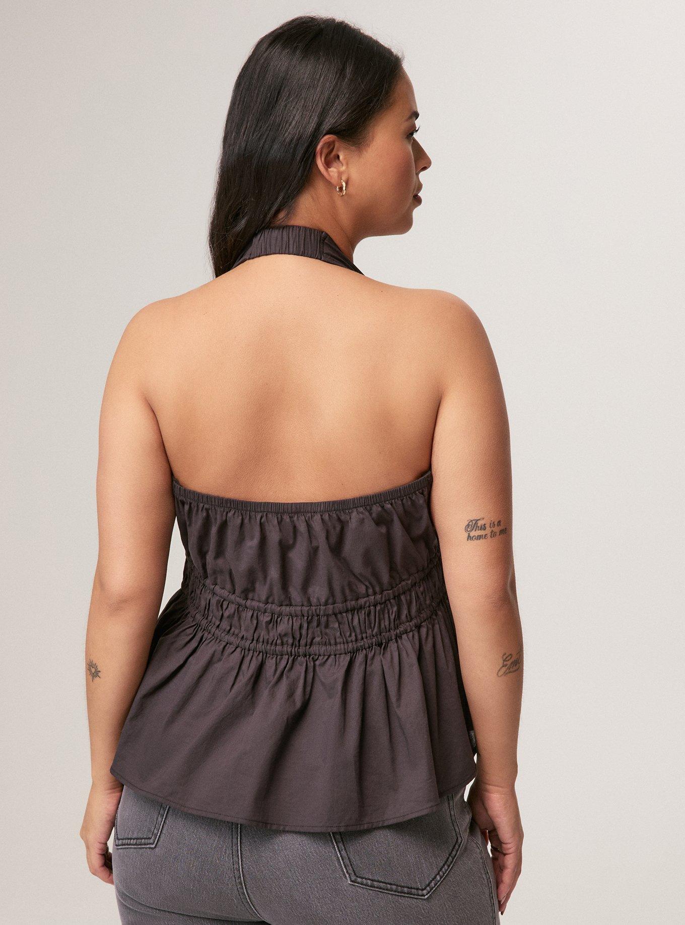 Festi Tie Front Halter Top, PHANTOM, alternate