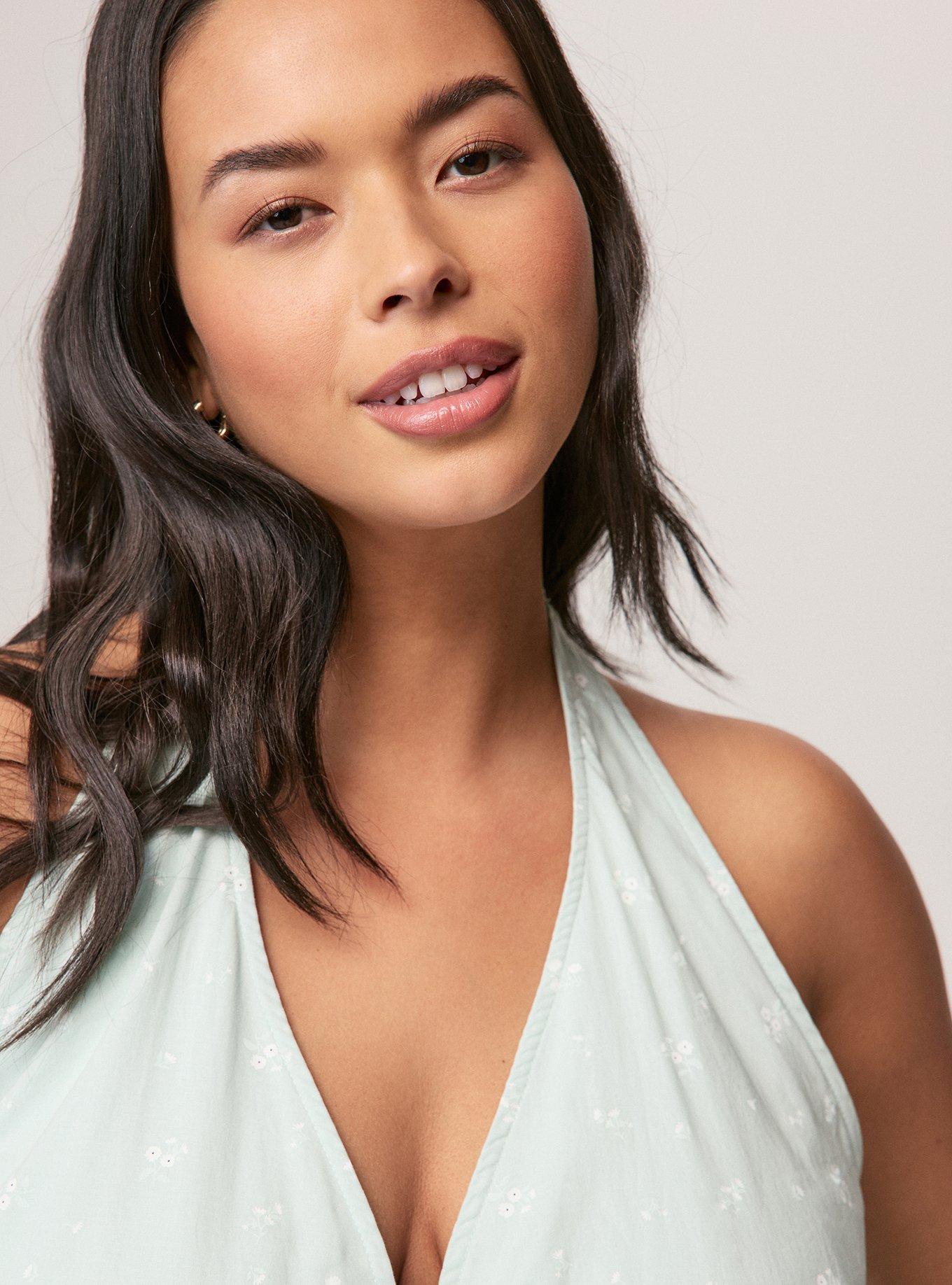 Festi Tie Front Halter Top, LANA DITSY FLORAL MINT, alternate