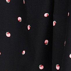 Basque Waist Mini Dress, SPACED STRAWBERRY BLACK, swatch