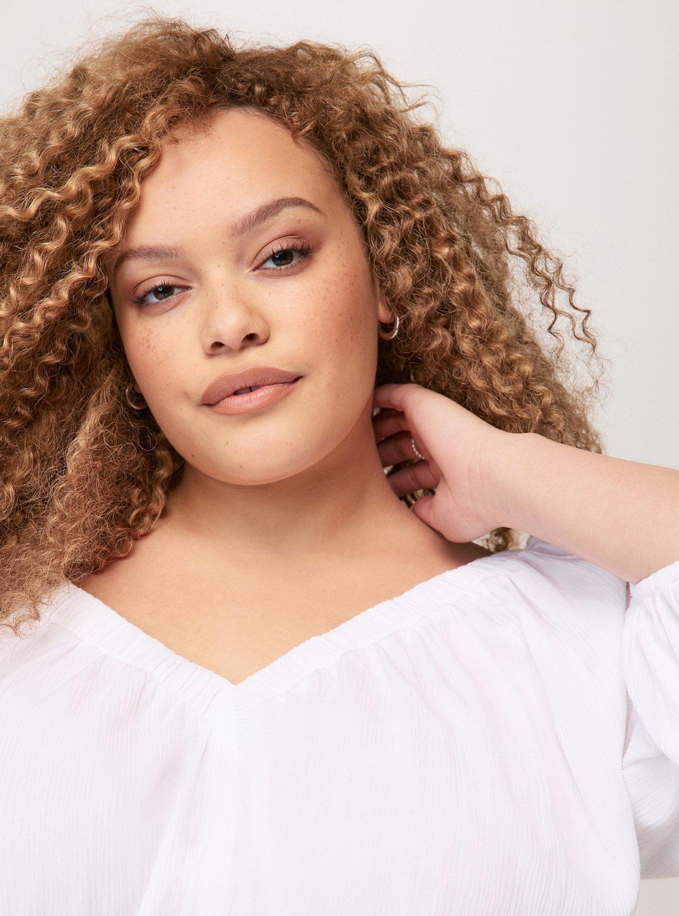 Festi Blouson Sleeve Crop Top, BRIGHT WHITE, alternate