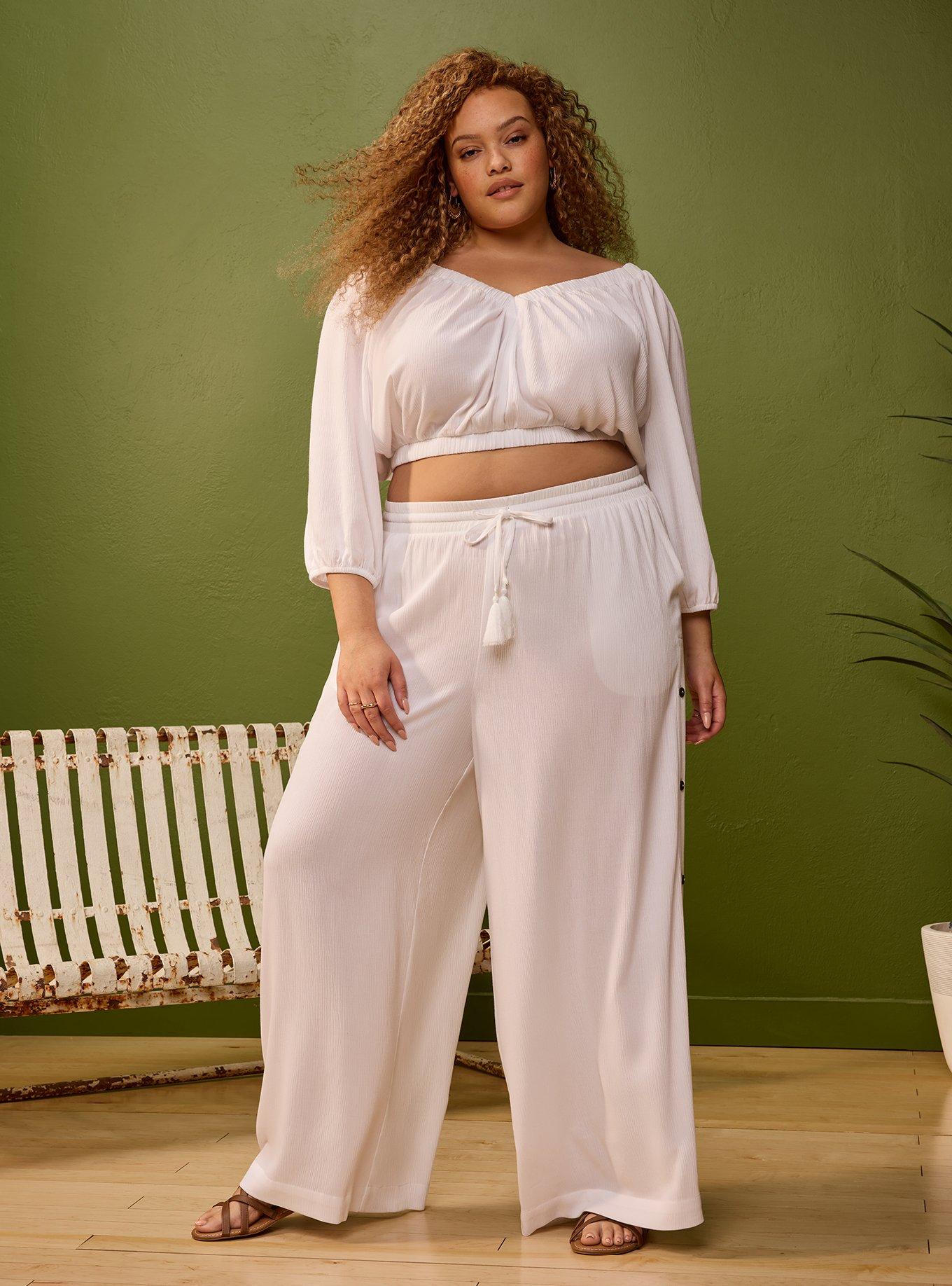 Festi Blouson Sleeve Crop Top, BRIGHT WHITE, alternate