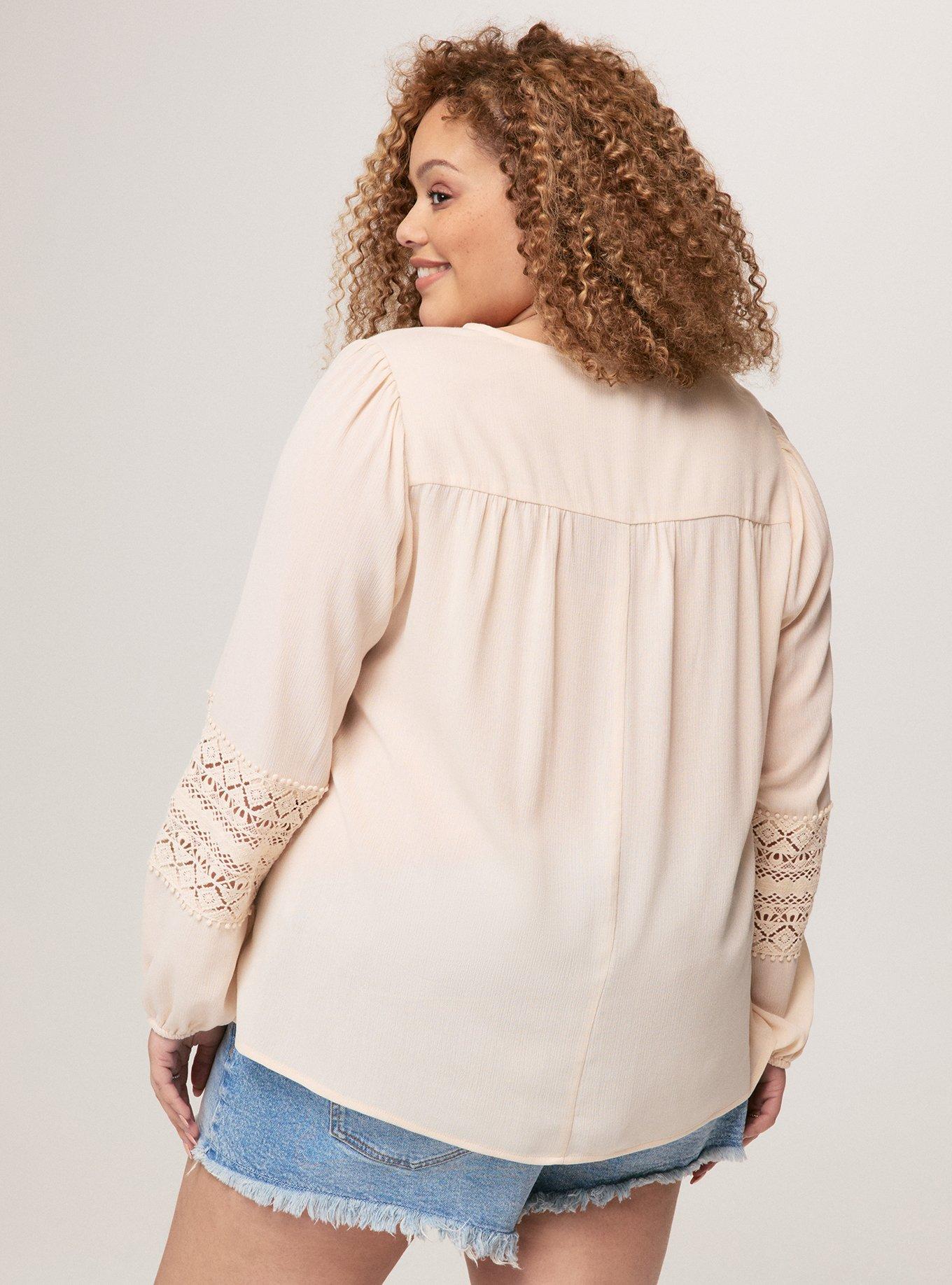 Festi Lace Inset Tunic, SAND DOLLAR, alternate