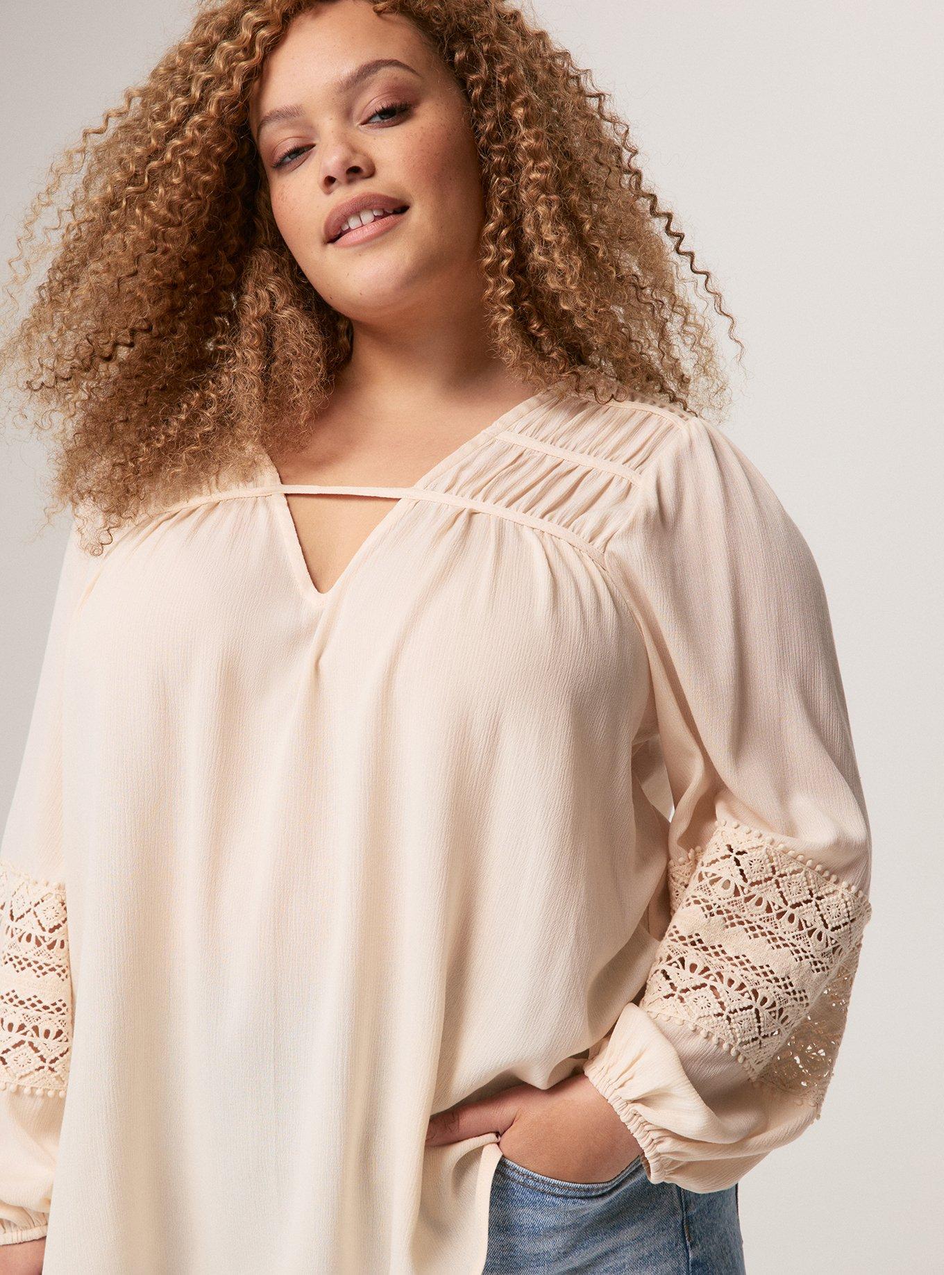 Festi Lace Inset Tunic, SAND DOLLAR, alternate