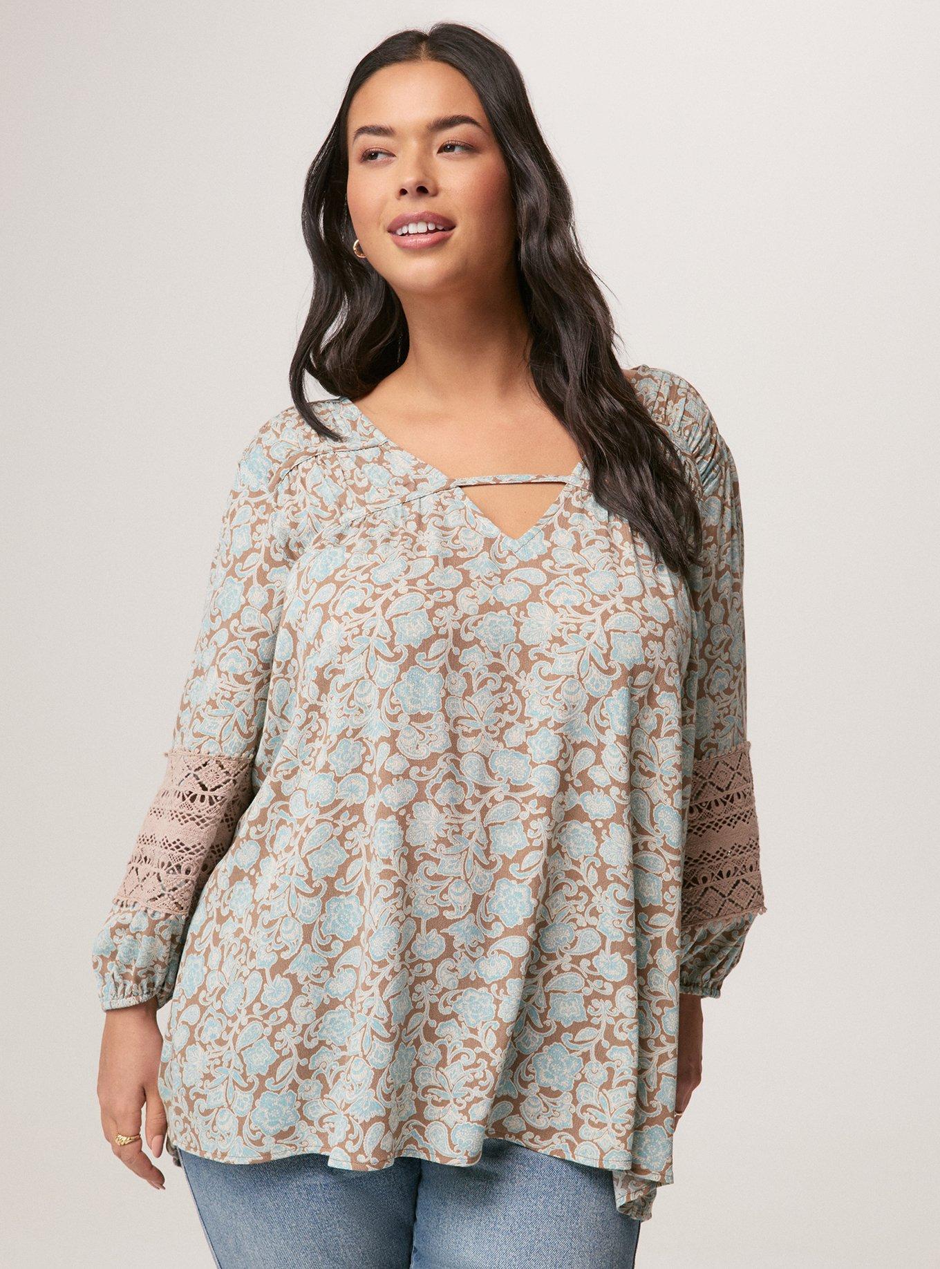 Festi Lace Inset Tunic, RITA PAISLEY MINT, alternate