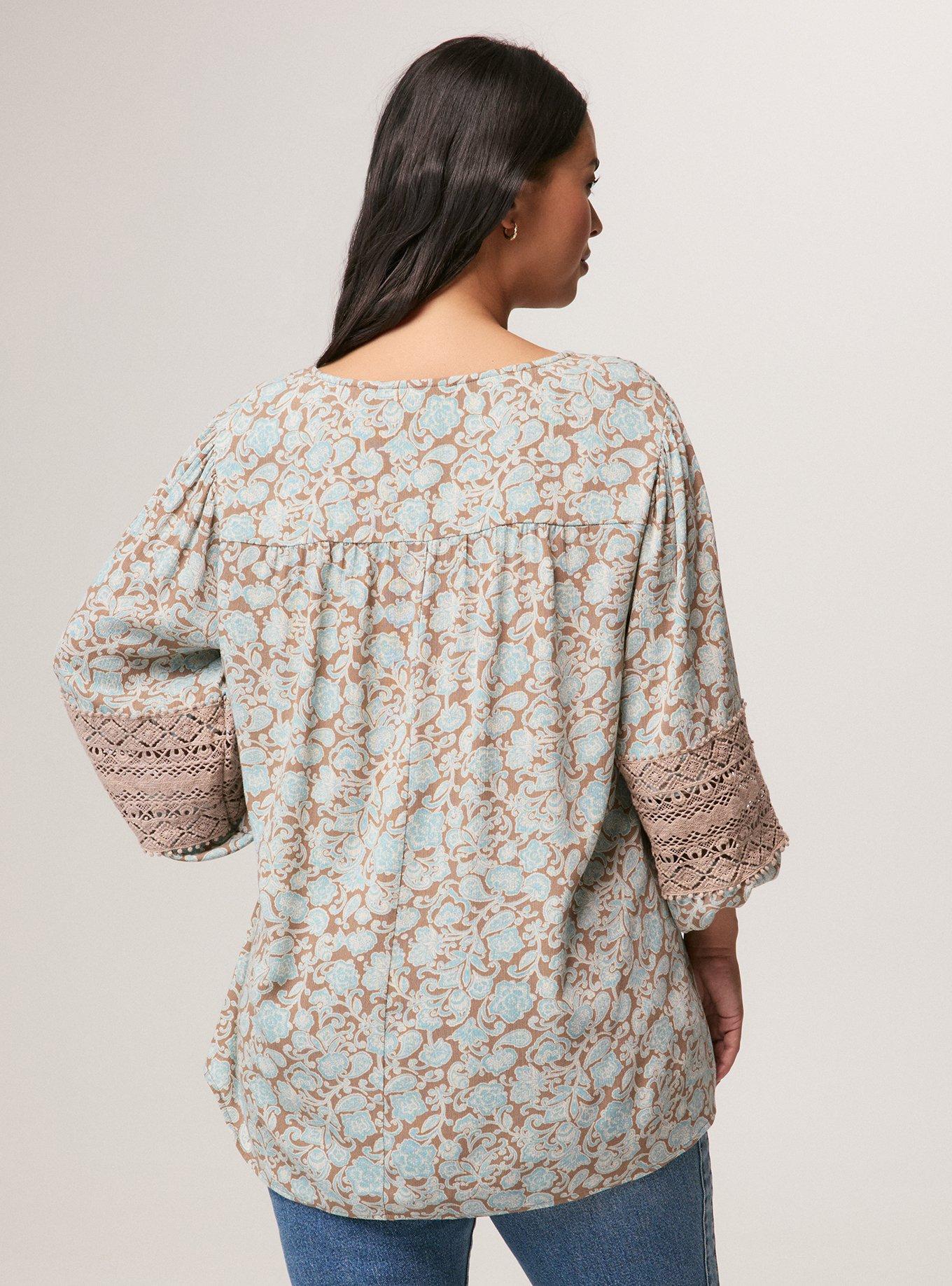Festi Lace Inset Tunic, RITA PAISLEY MINT, alternate