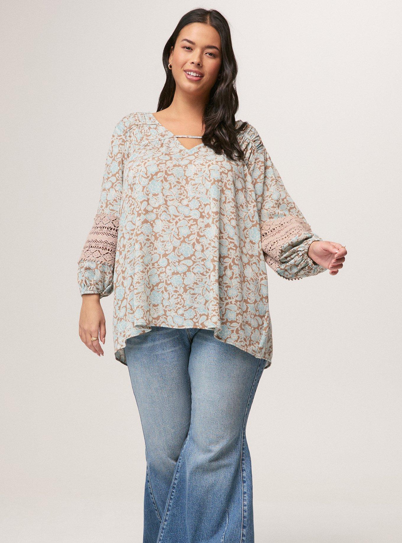 Festi Lace Inset Tunic, RITA PAISLEY MINT, alternate