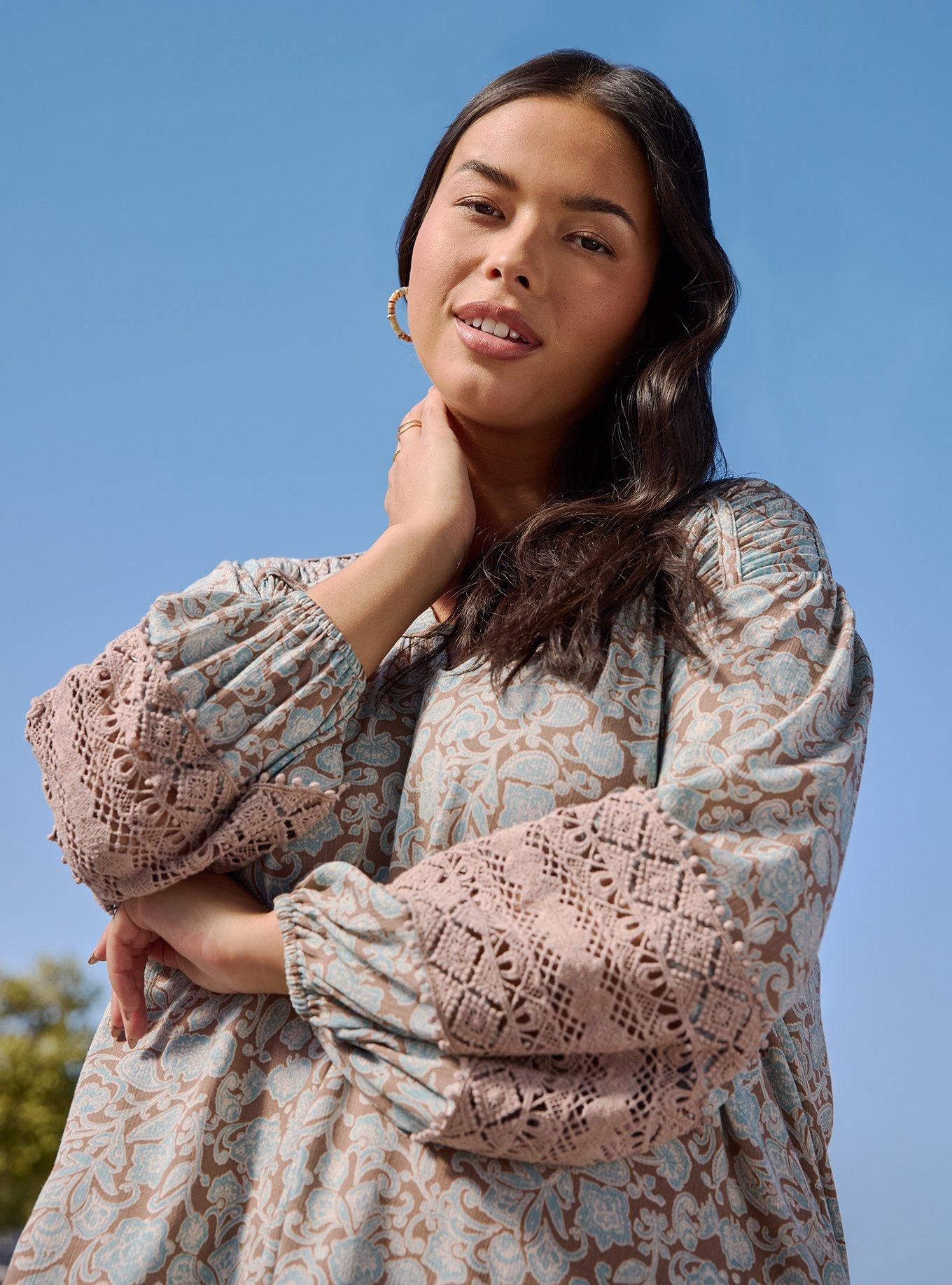 Festi Lace Inset Tunic, RITA PAISLEY MINT, alternate