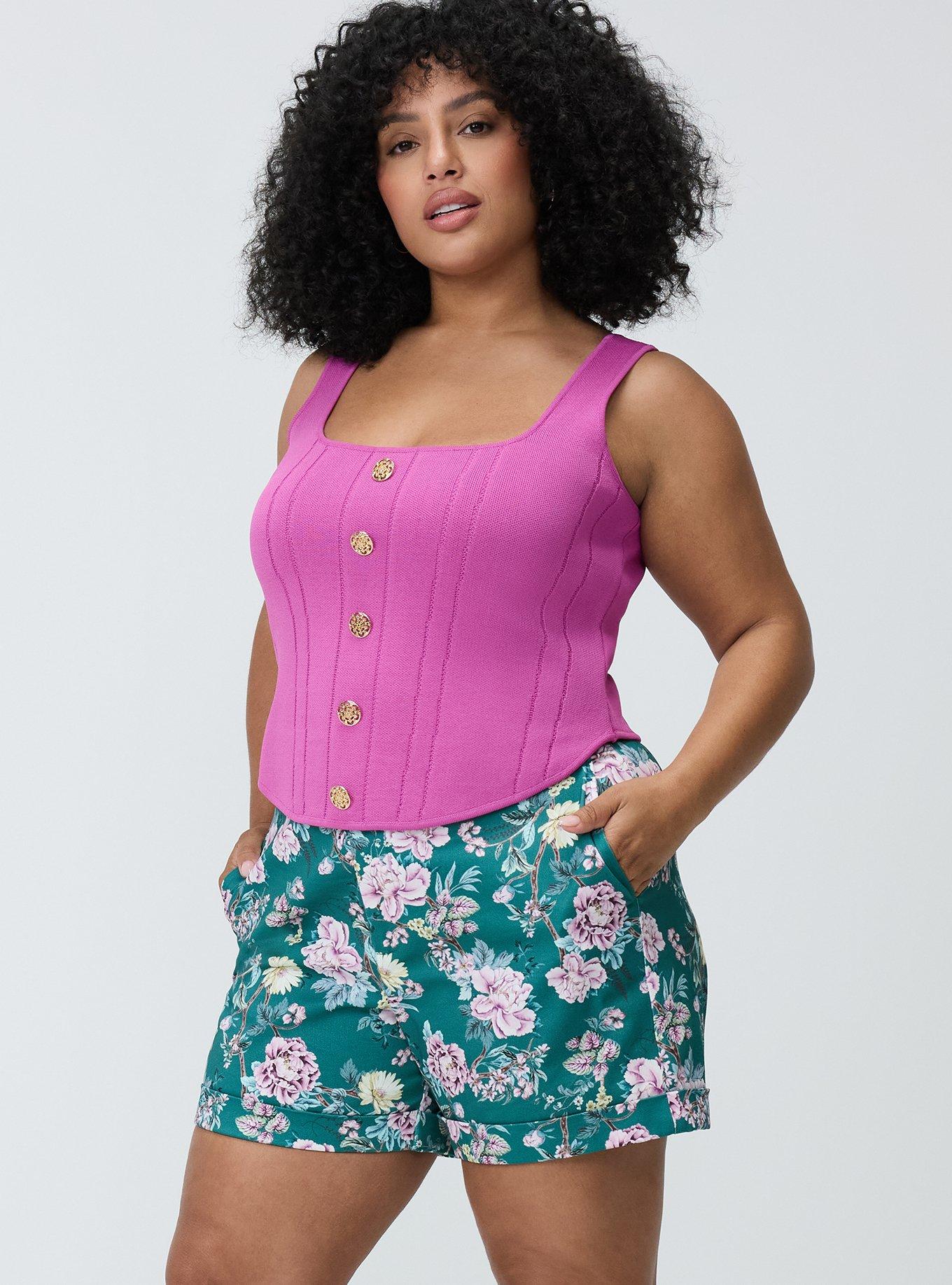 Studio Luxe Trouser Short, BRANCH GARDEN FLORAL GREEN, alternate