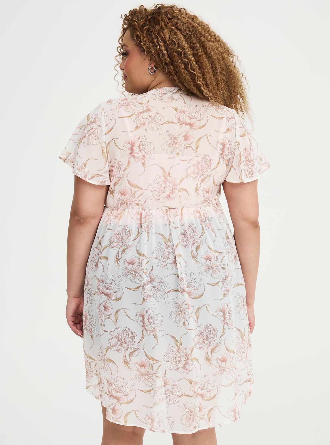 Lexie Chiffon Babydoll Top, SKETCHBOOK FLORAL IVORY, alternate